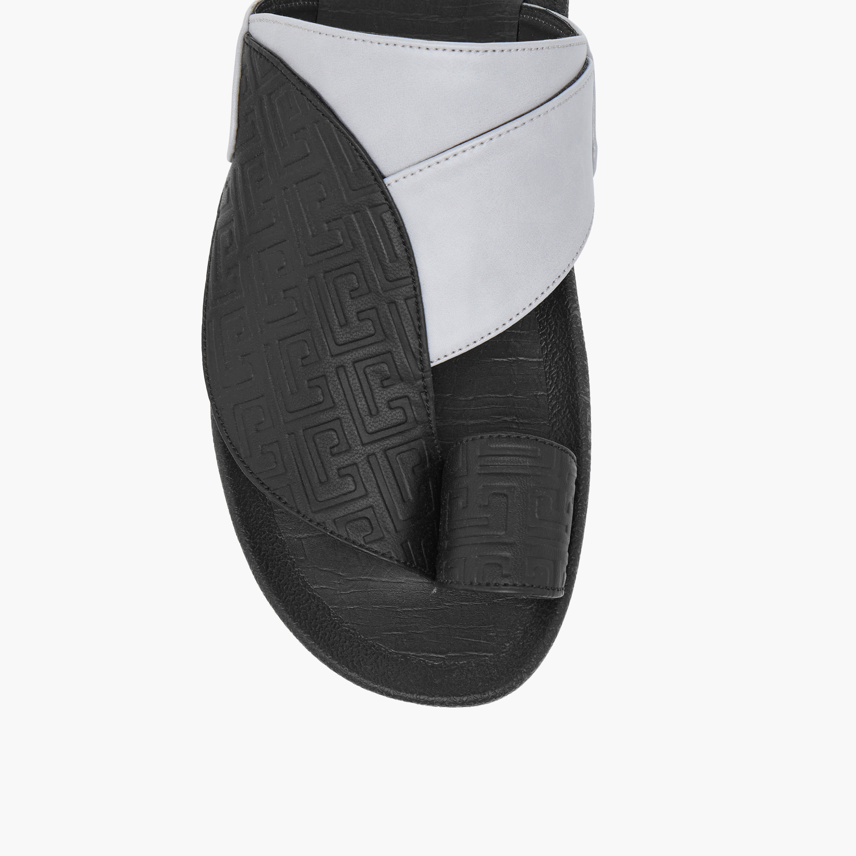 LBL by Shoexpress Textured Slip-On Arabic Sandals with Toe Loop-men-shoes-sandals-image-3