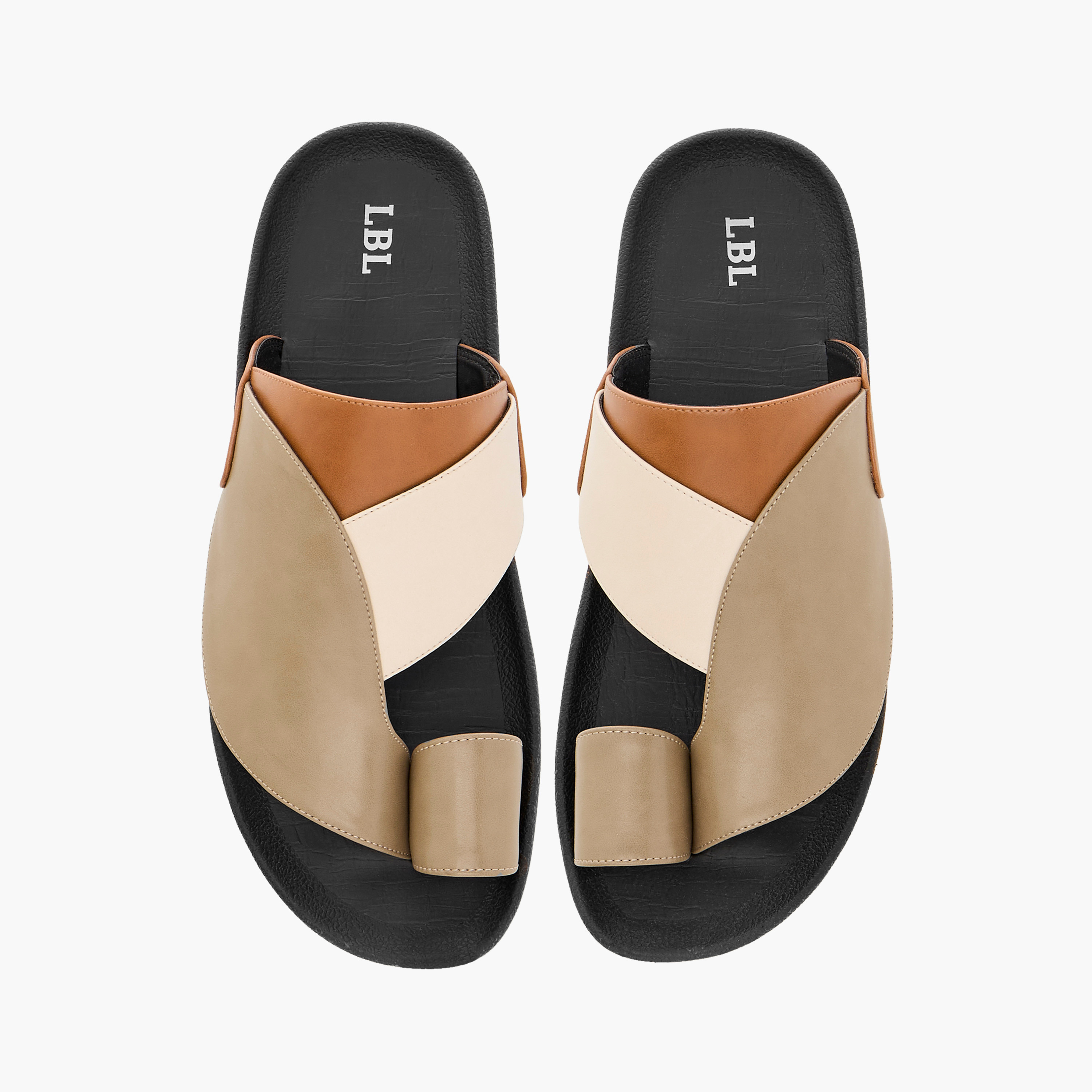 LBL by Shoexpress Panelled Slip-On Arabic Sandals-men-shoes-sandals-image-1