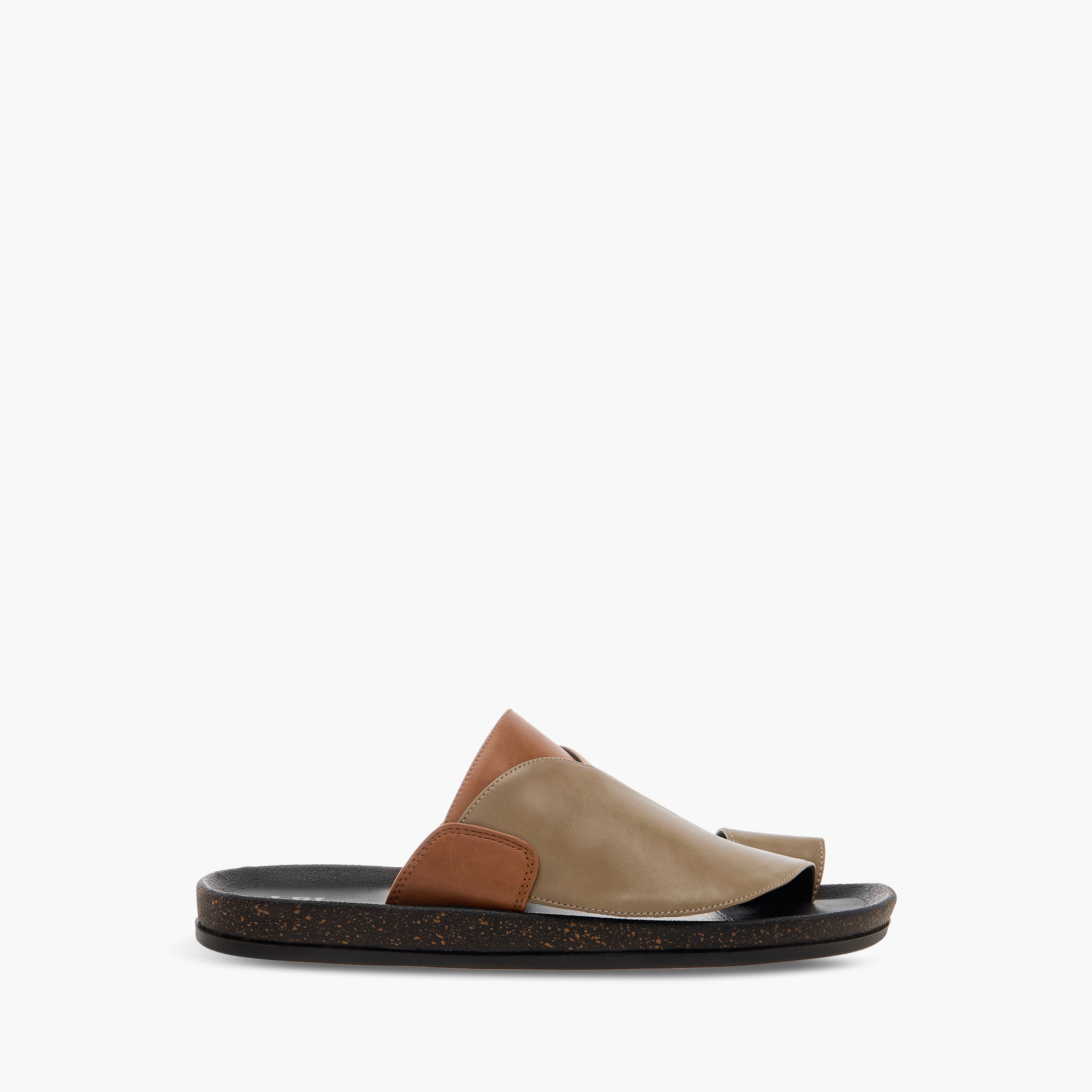 LBL by Shoexpress Panelled Slip-On Arabic Sandals-men-shoes-sandals-image-2