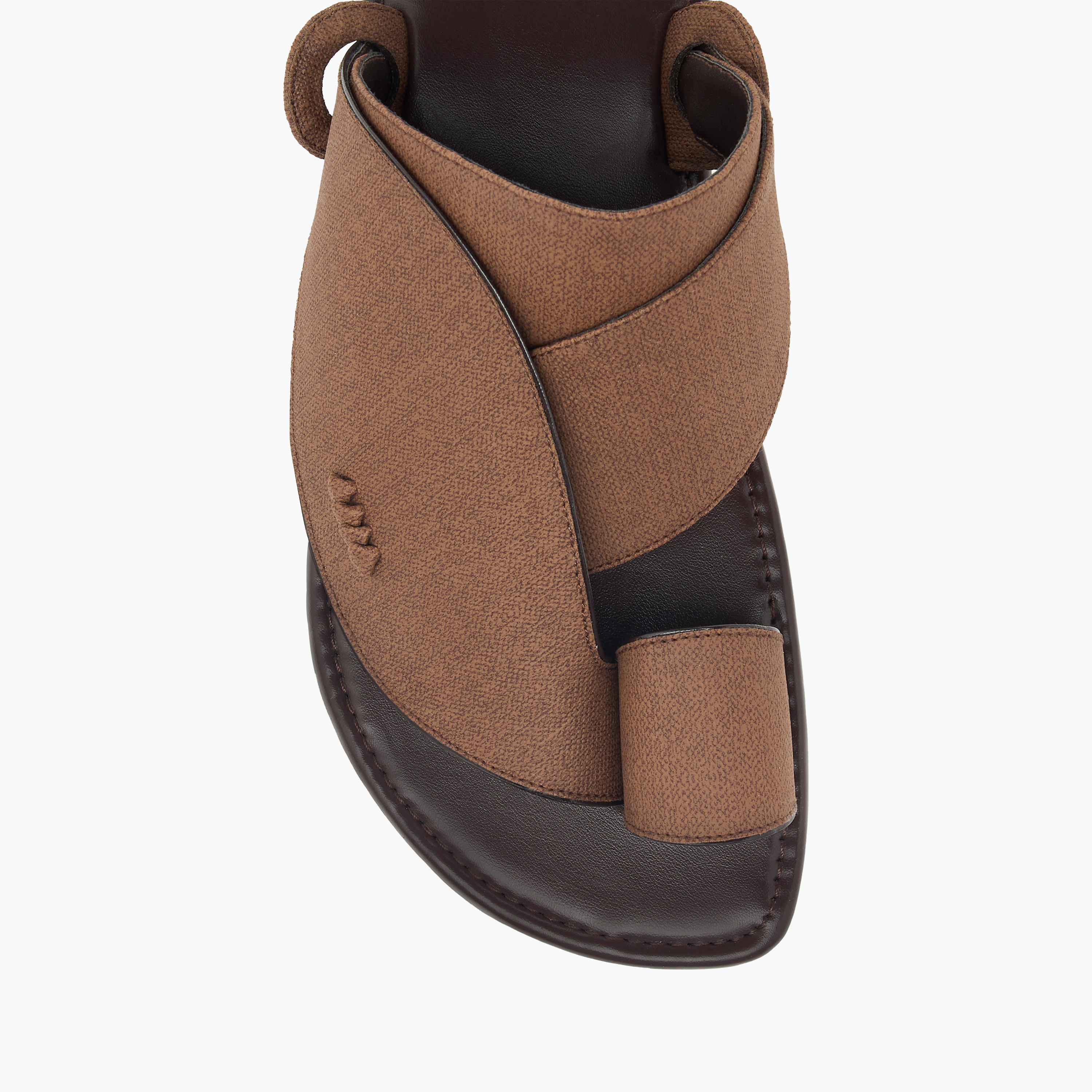 LBL by Shoexpress Textured Slip-On Arabic Sandals with Toe Loop Detail-men-shoes-sandals-image-3