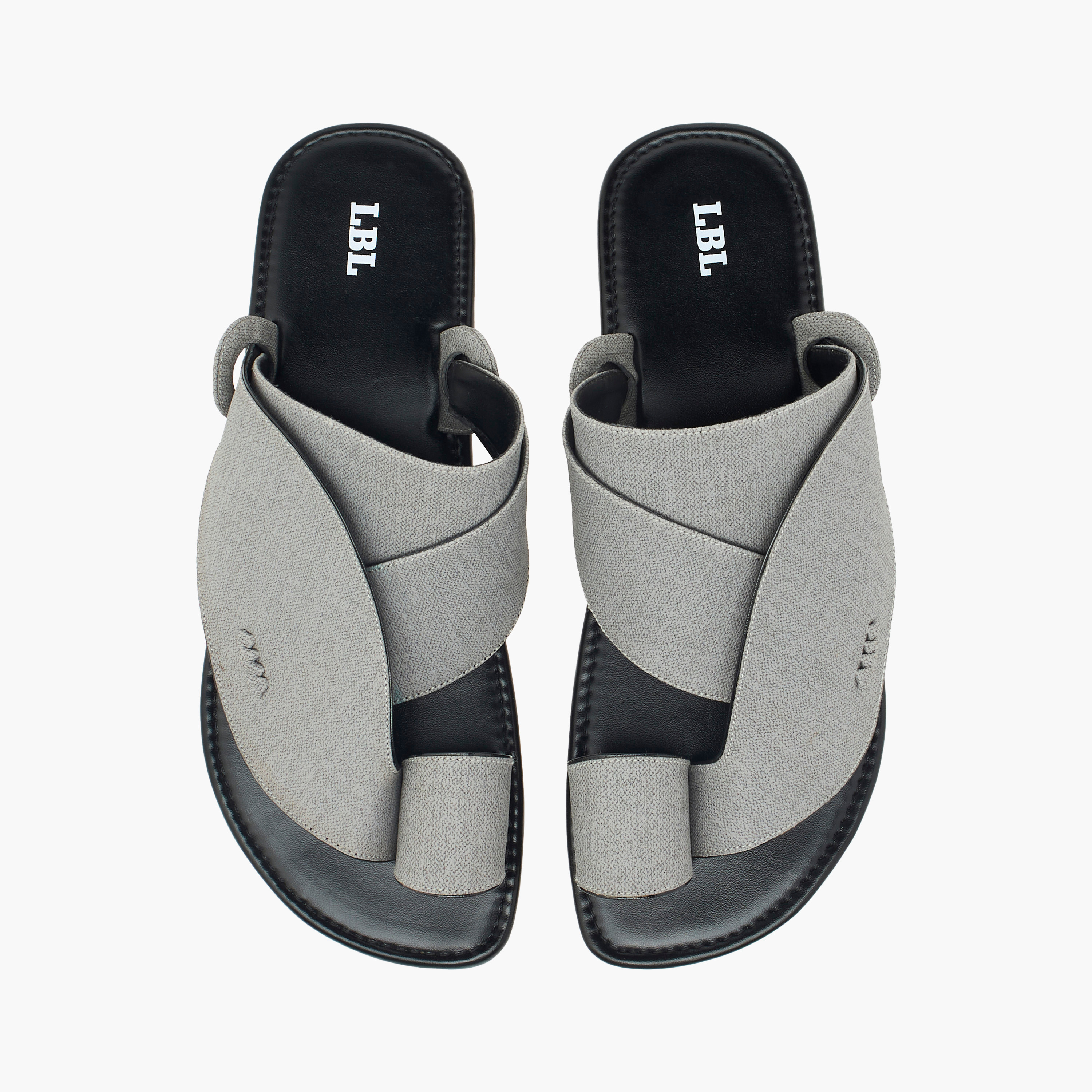 LBL by Shoexpress Textured Slip-On Arabic Sandals with Toe Loop Detail-men-shoes-sandals-image-1