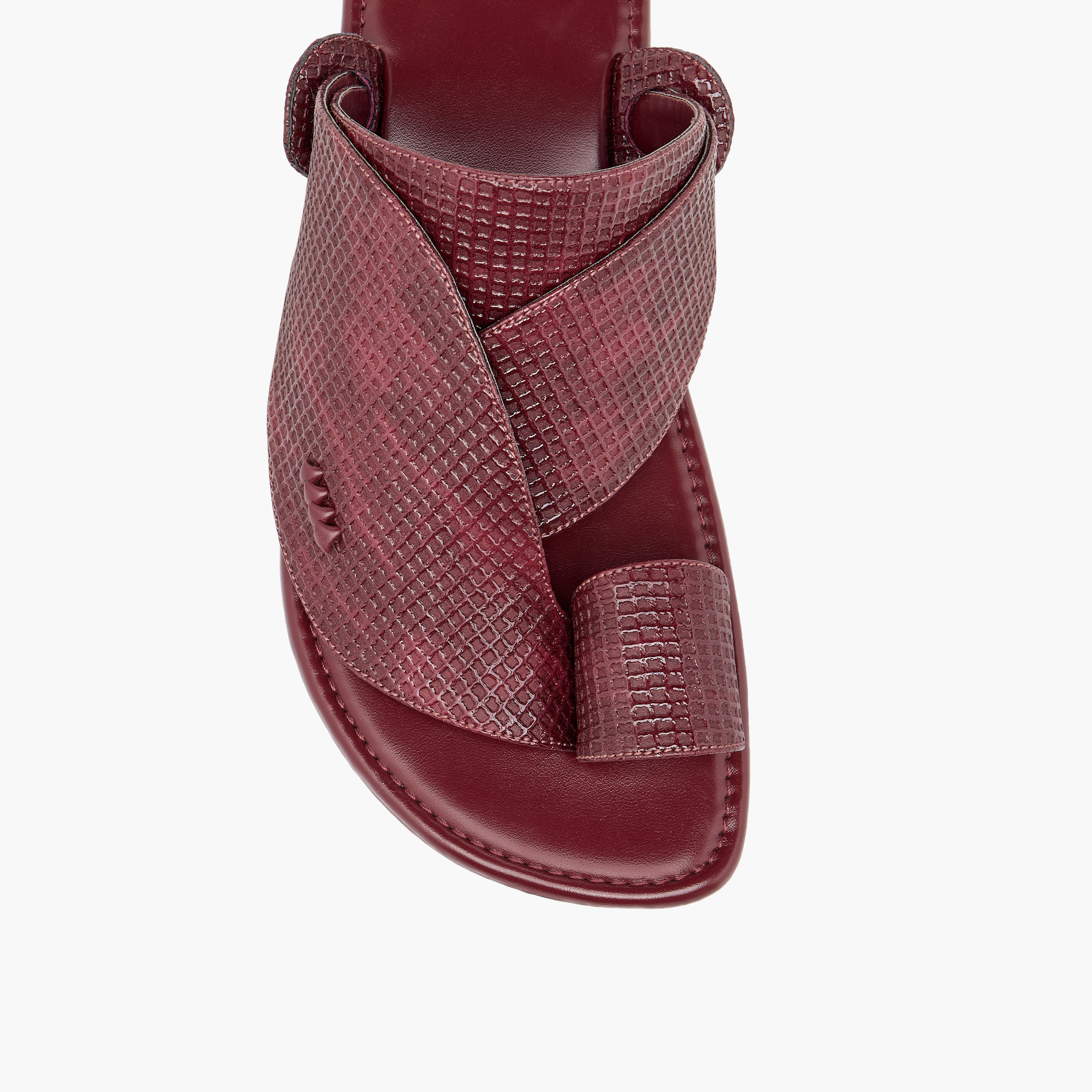 LBL by Shoexpress Textured Slip-On Arabic Sandals with Toe Loop-men-shoes-sandals-image-3