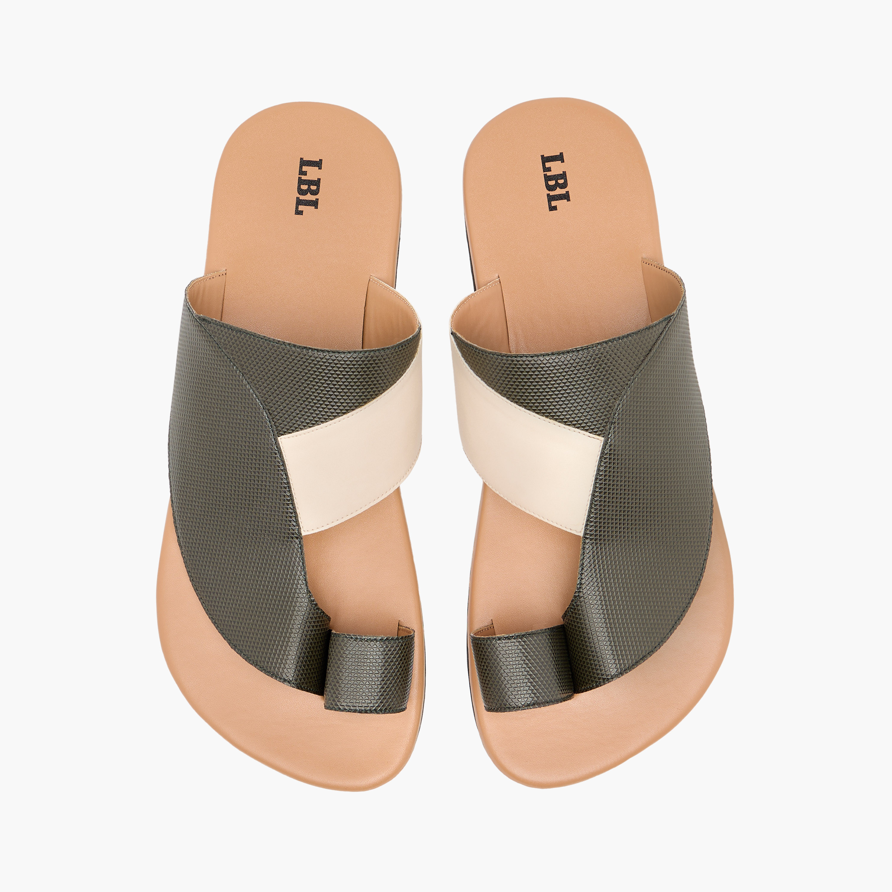 LBL by Shoexpress Panelled Slip-On Arabic Sandals with Toe Loop Detail-men-shoes-sandals-image-1
