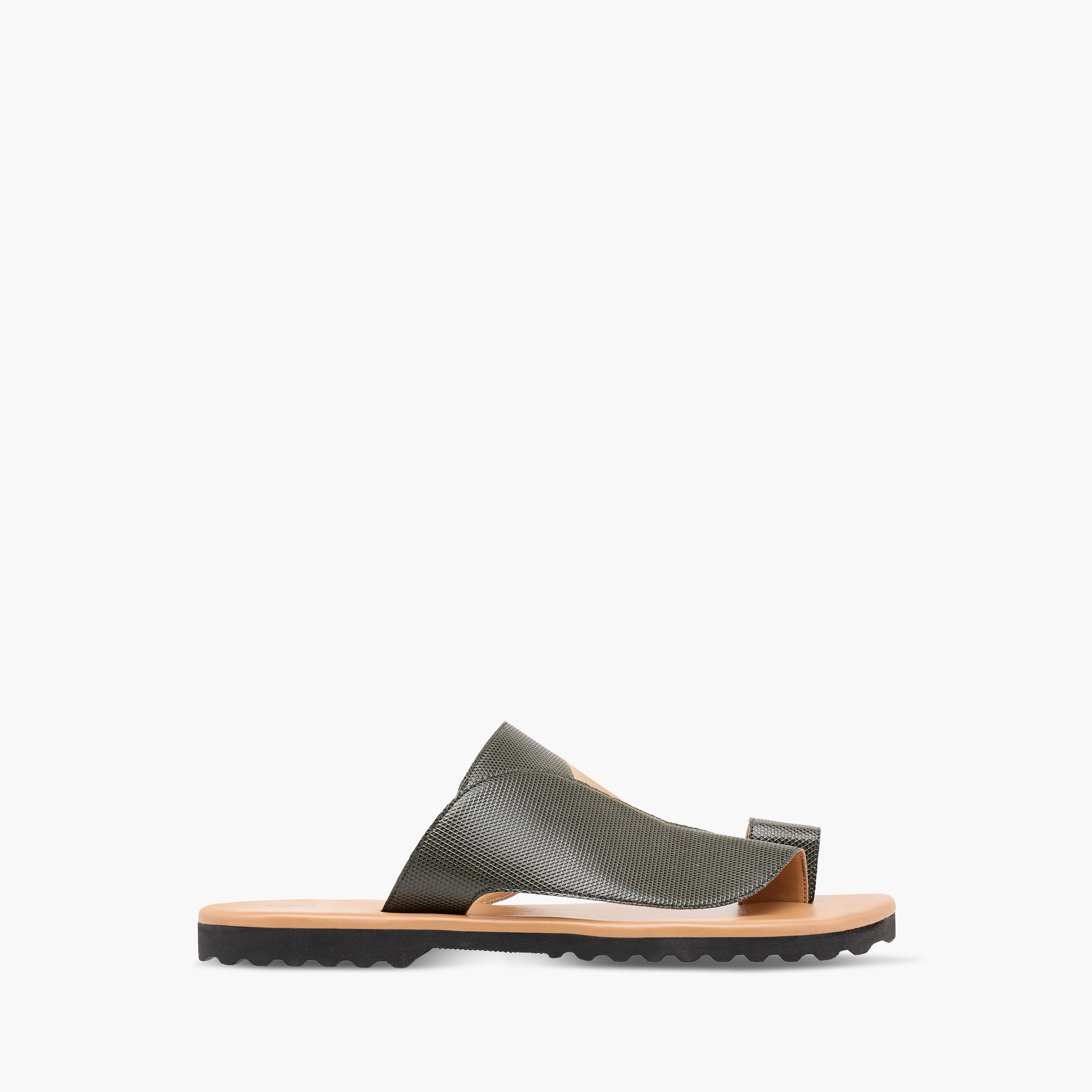 LBL by Shoexpress Panelled Slip-On Arabic Sandals with Toe Loop Detail-men-shoes-sandals-image-2