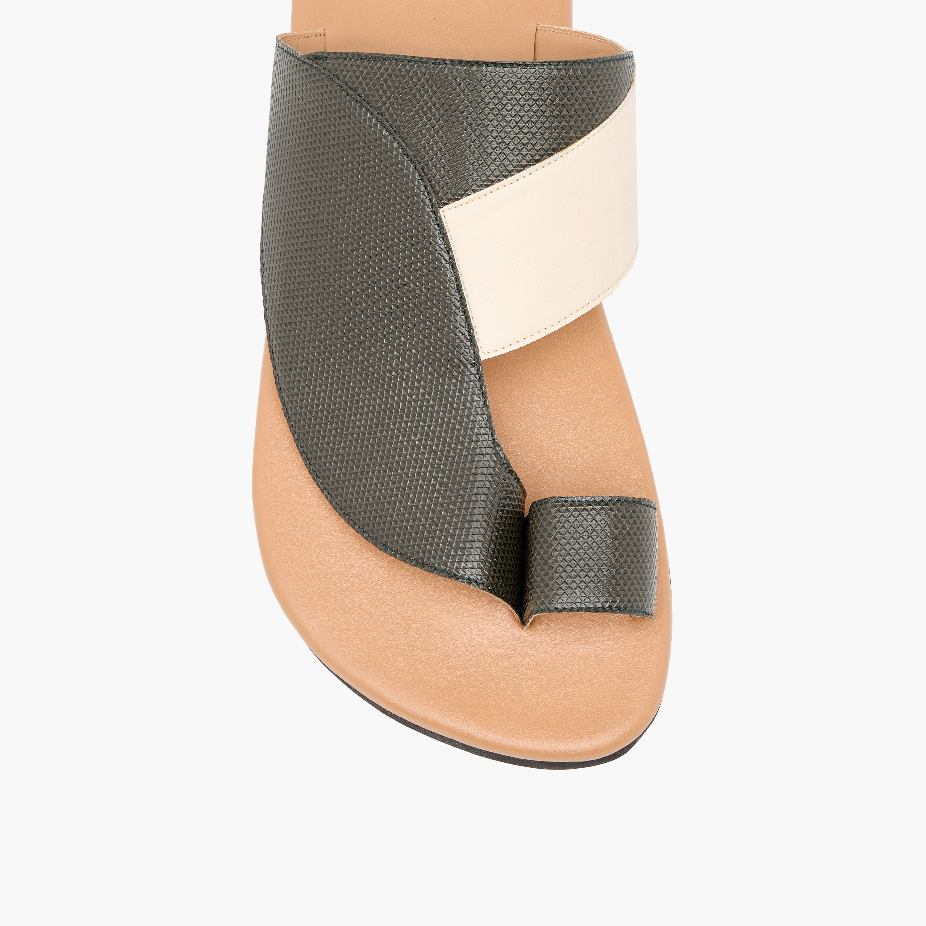LBL by Shoexpress Panelled Slip-On Arabic Sandals with Toe Loop Detail-men-shoes-sandals-image-3