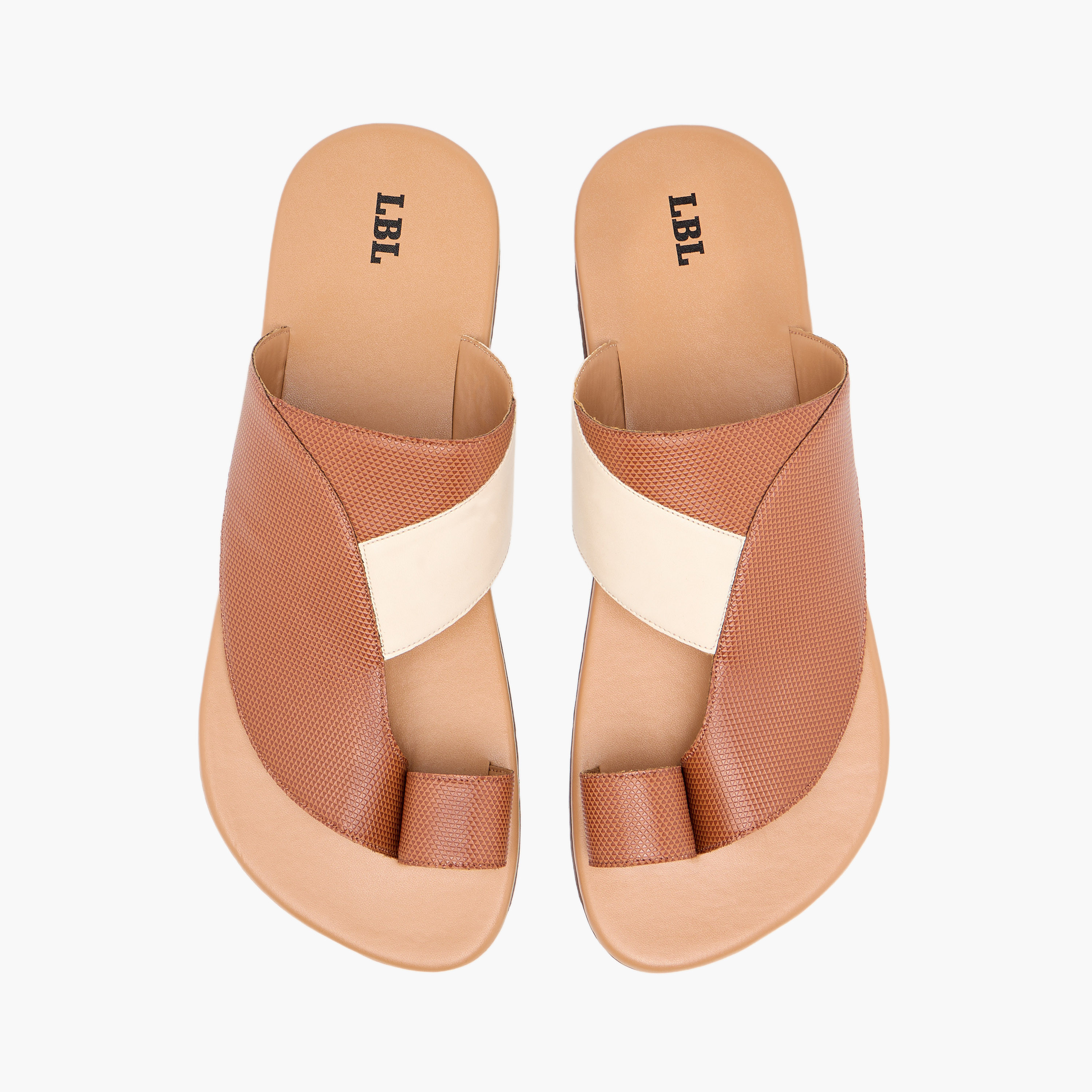 LBL by Shoexpress Panelled Slip-On Arabic Sandals with Toe Loop Detail-men-shoes-sandals-image-5