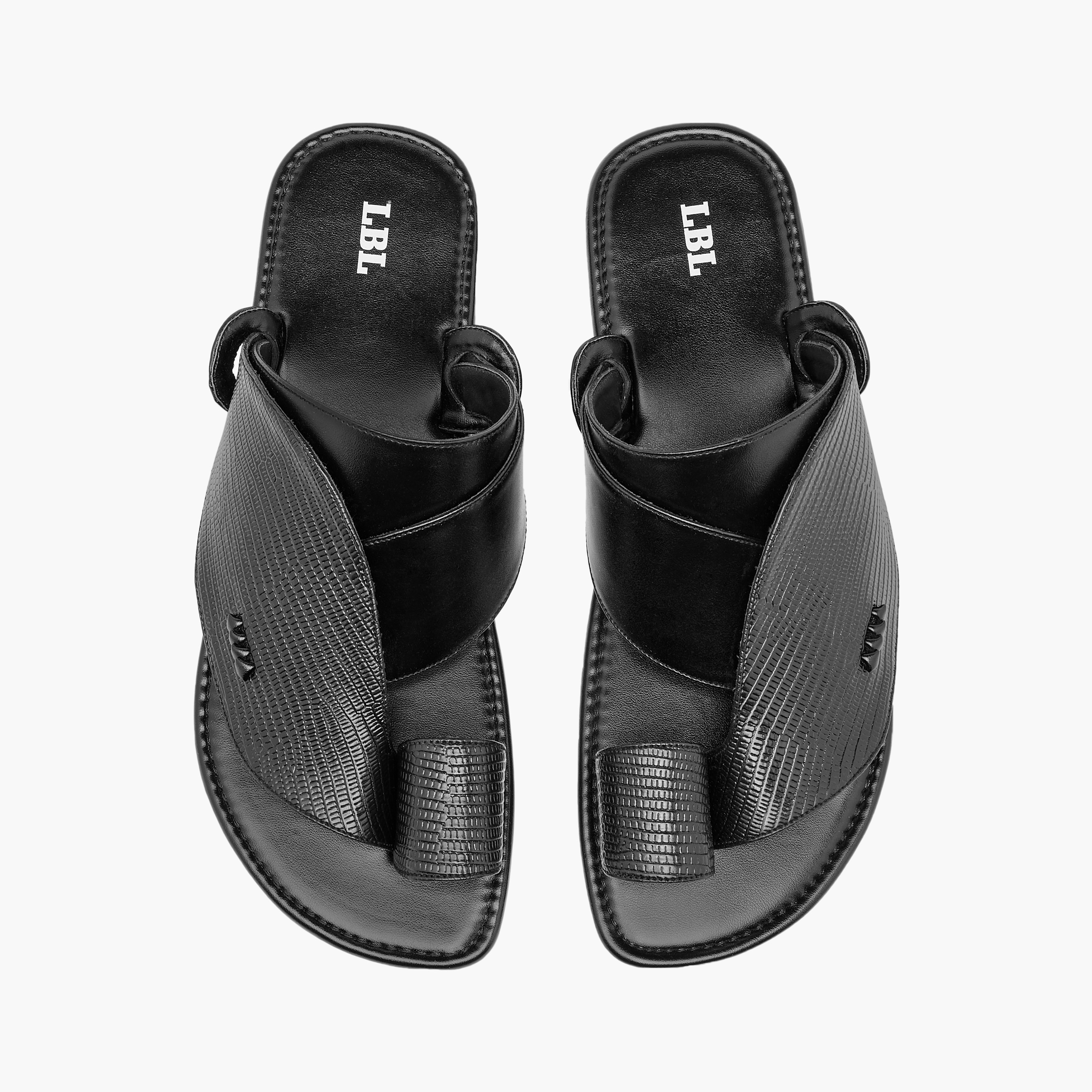 صندل عربي سهل الارتداء بارز الملمس بحلقة إصبع من إل بي إل من شو إكسبريس-men-shoes-sandals-image-1