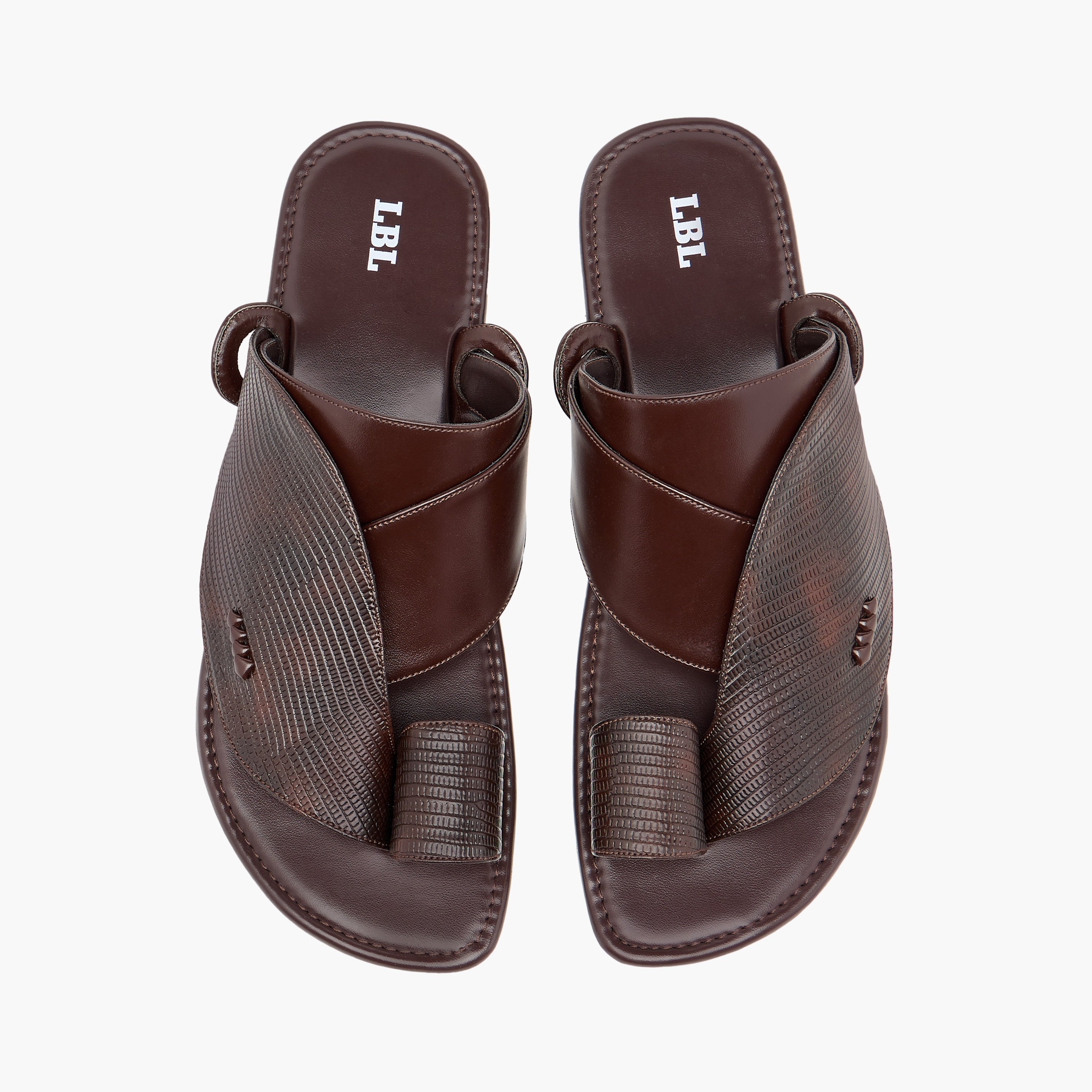 LBL by Shoexpress Textured Slip-On Arabic Sandals with Toe Loop-men-shoes-sandals-image-1