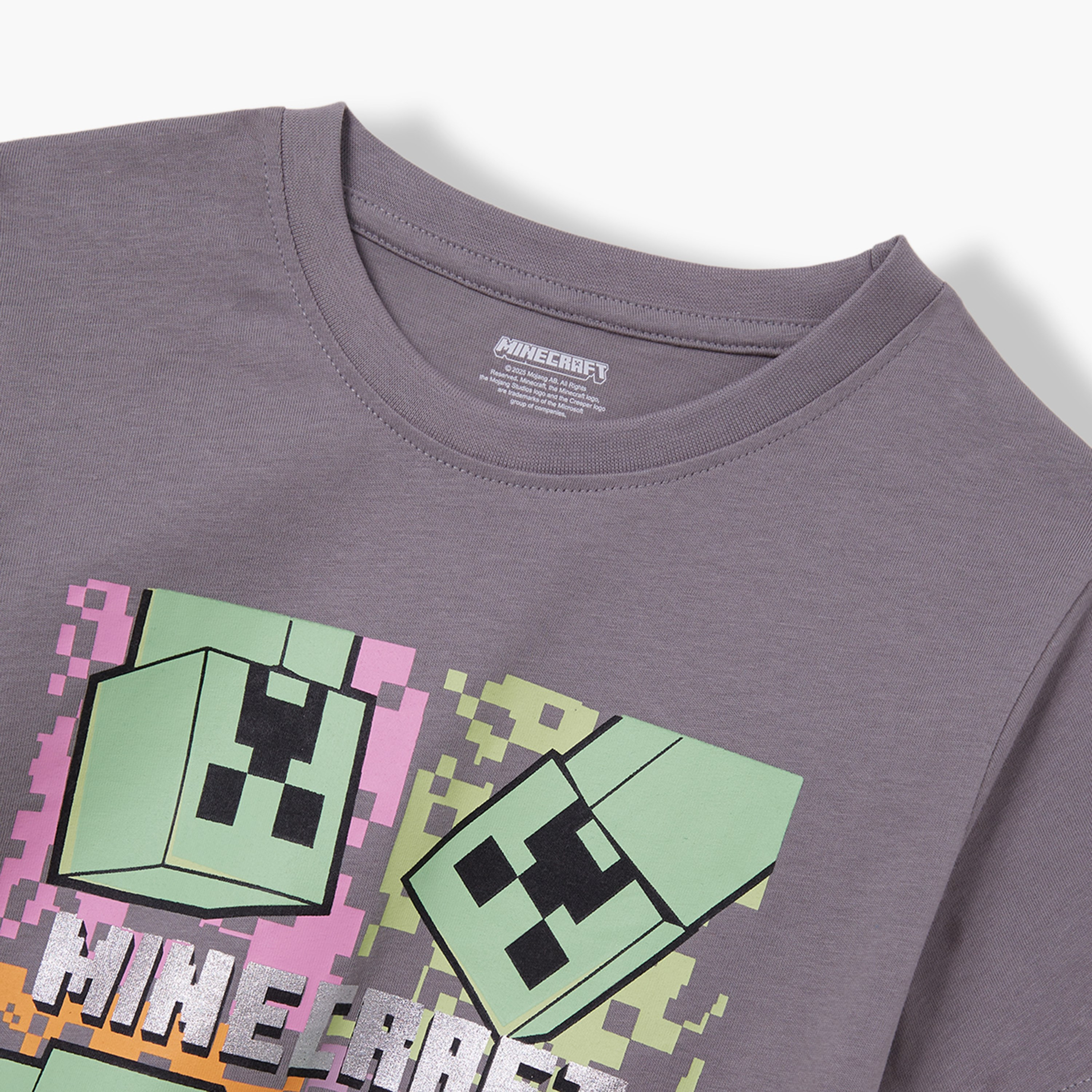 تيشرت قطني بأكمام قصيرة مع رسومات من ماينكرافت-boys-clothing-tshirtsandpolos-image-5