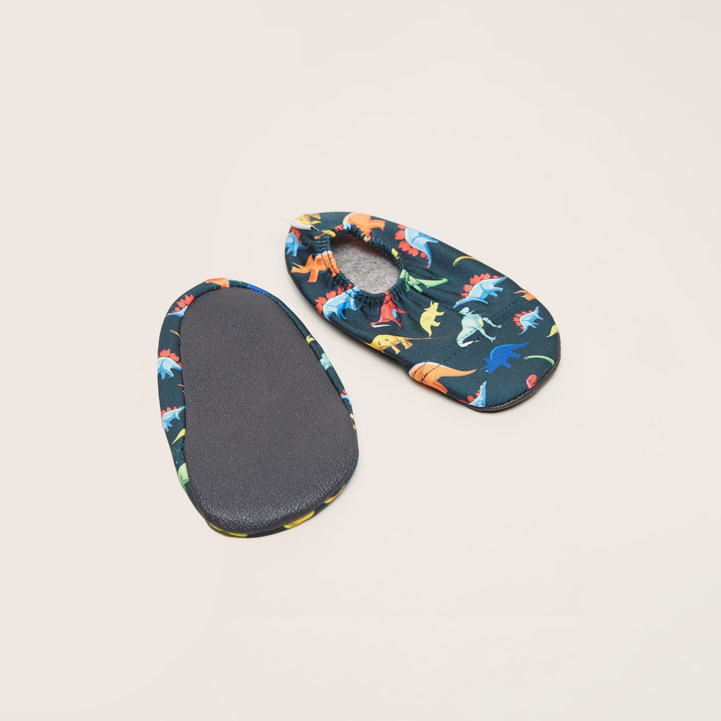 Slipstop Dinosaur Printed Anti-Slip Baby Booties-baby-boys-clothing-swimwear-image-2