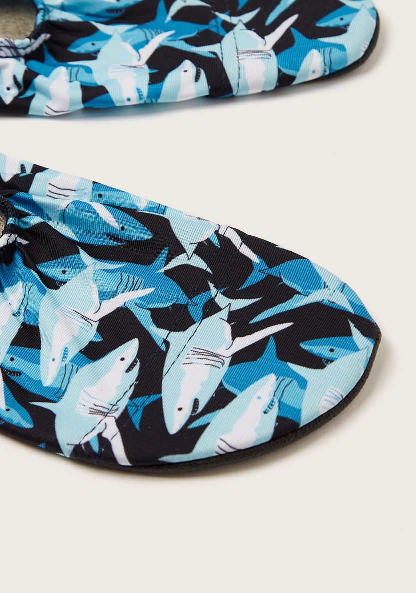 Slipstop Shark Print Slip-On Shoes-Casual-image-2