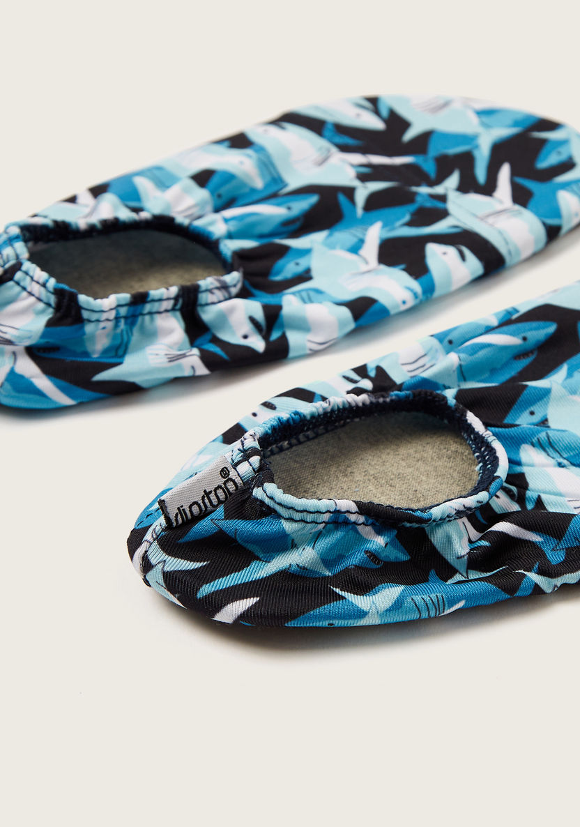 Slipstop Shark Print Slip-On Shoes-Casual-image-3