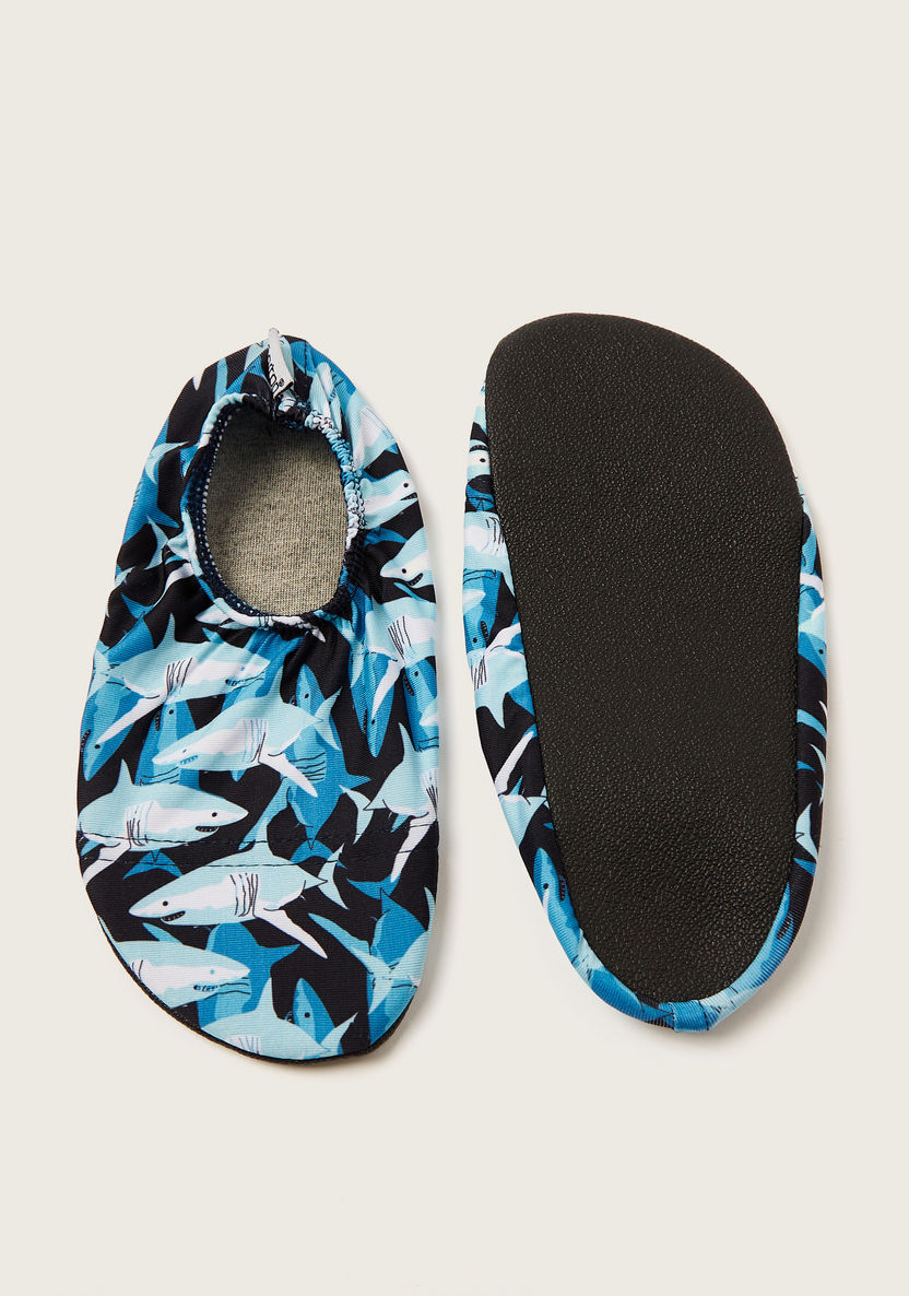 Slipstop Shark Print Slip-On Shoes-Casual-image-4