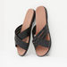Textured Cross Strap Slip-On Slides-Women%27s Flat Sandals-thumbnail-3