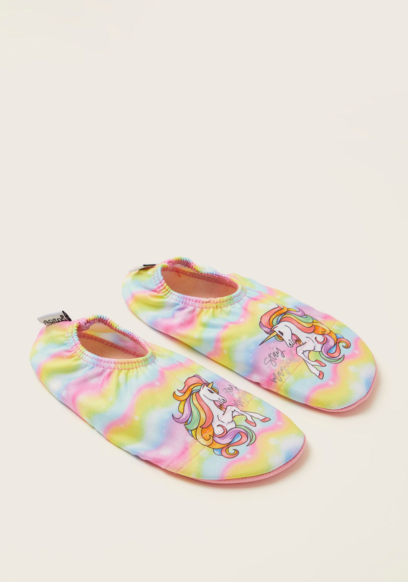 Slipstop Magical Unicorn Print Shoes-Beach and Water Fun-image-1