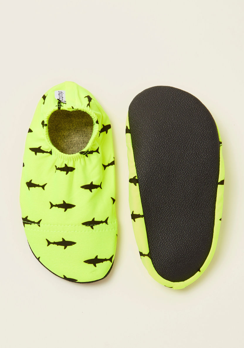 Slipstop Anti-Slip Shark Print Shoes-Casual-image-4