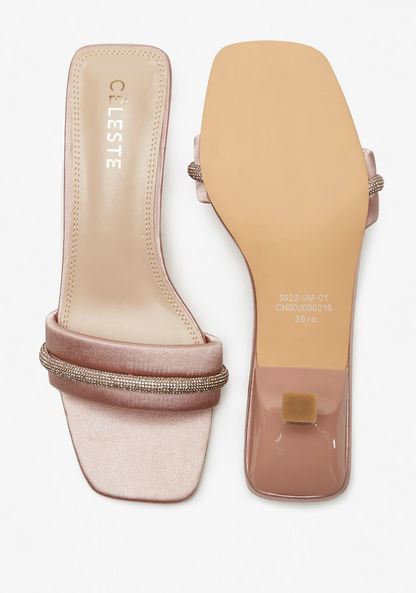 Celeste Women's Embellished Slip-On Sandals with Kitten Heels-Women%27s Heel Sandals-image-3