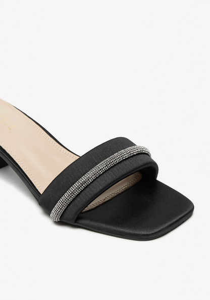Celeste Women's Embellished Slip-On Sandals with Kitten Heels