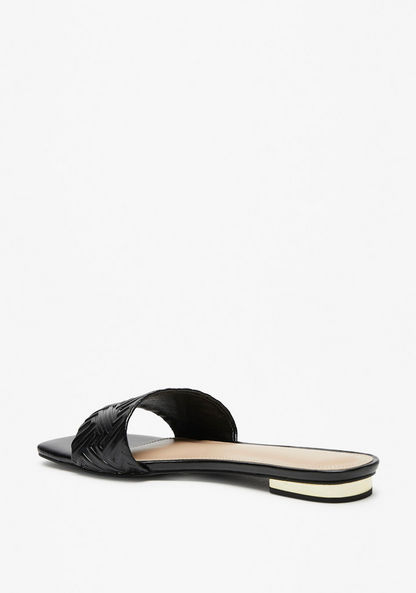 Celeste Women's Embossed Slip-On Flat Sandals-Women%27s Flat Sandals-image-1
