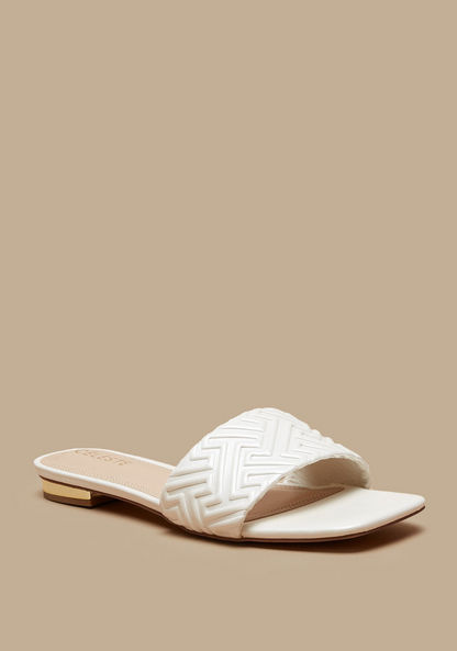 Celeste Women's Embossed Slip-On Flat Sandals-Women%27s Flat Sandals-image-0
