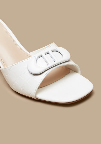 Celeste Women's Buckle Slip-On Sandals with Kitten Heels-Women%27s Heel Sandals-image-6