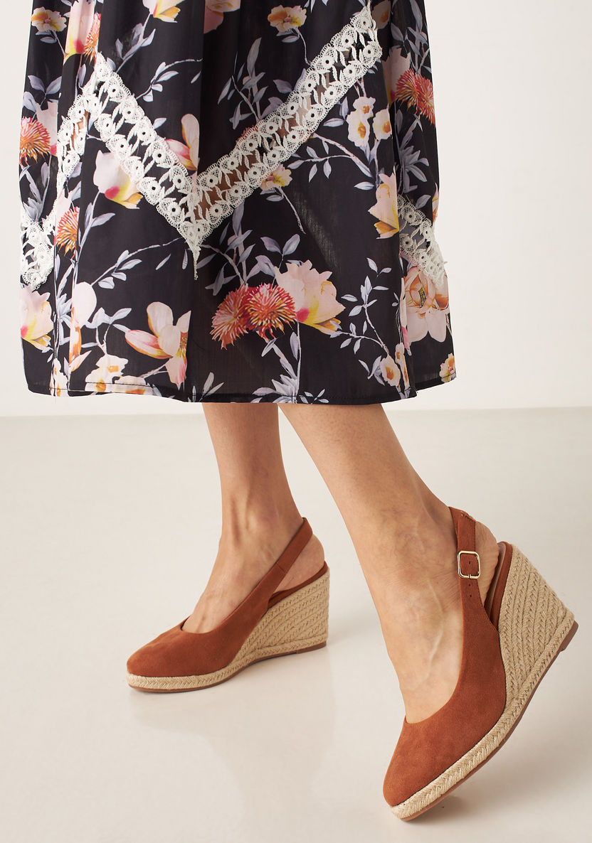 Celeste Women's Slingback Sandals with Wedge Heels and Buckle Closure-Women%27s Heel Shoes-image-0