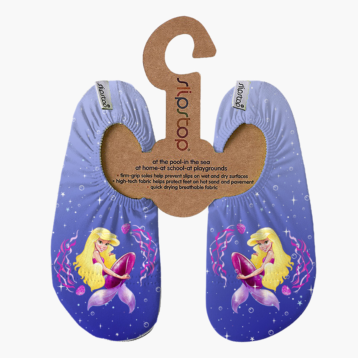 Slipstop Mermaid Print Anti-Slip Shoes-baby-girls-shoes-closedshoes-image-1