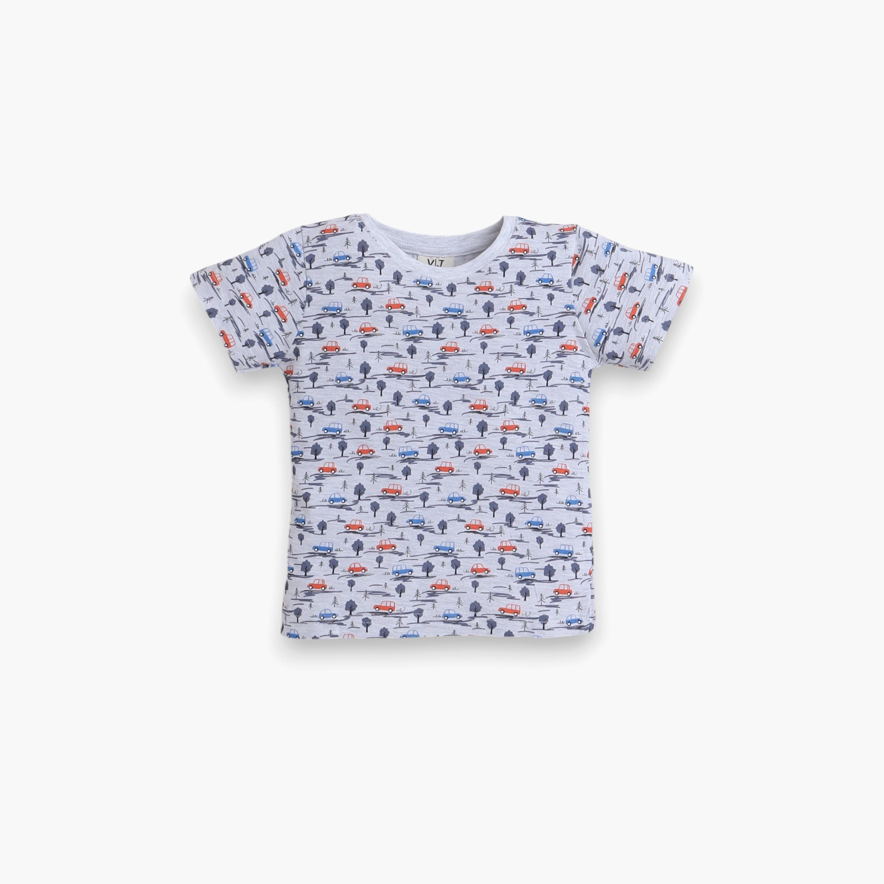 Victor and Jane 2-Piece Printed Short Sleeves T-Shirt with Joggers-boys-clothing-nightwear-image-2