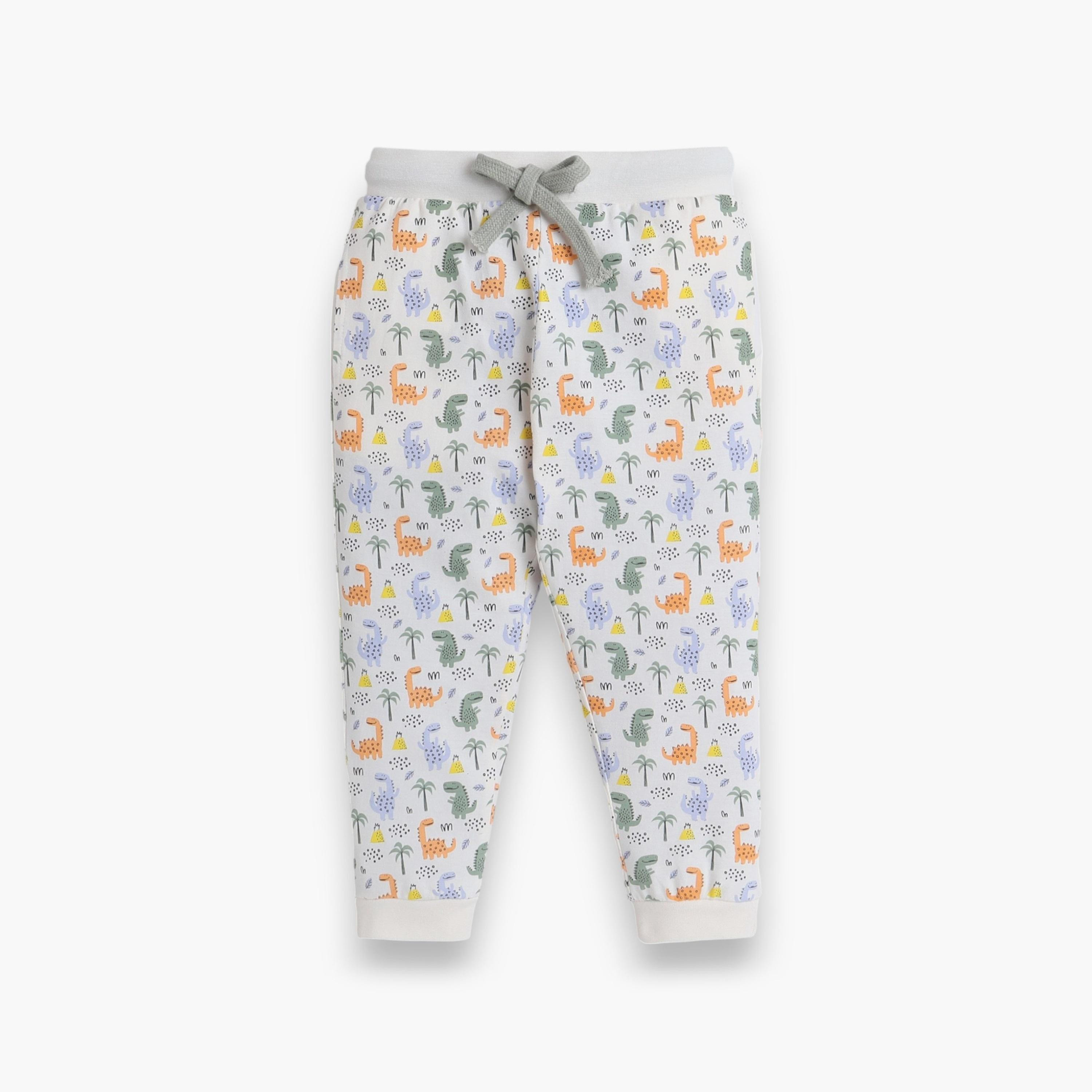 تي شيرت مطبوع بأكمام قصيرة مكون من قطعتين مع بنطال رياضي من فيكتور اند جين-boys-clothing-nightwear-image-4
