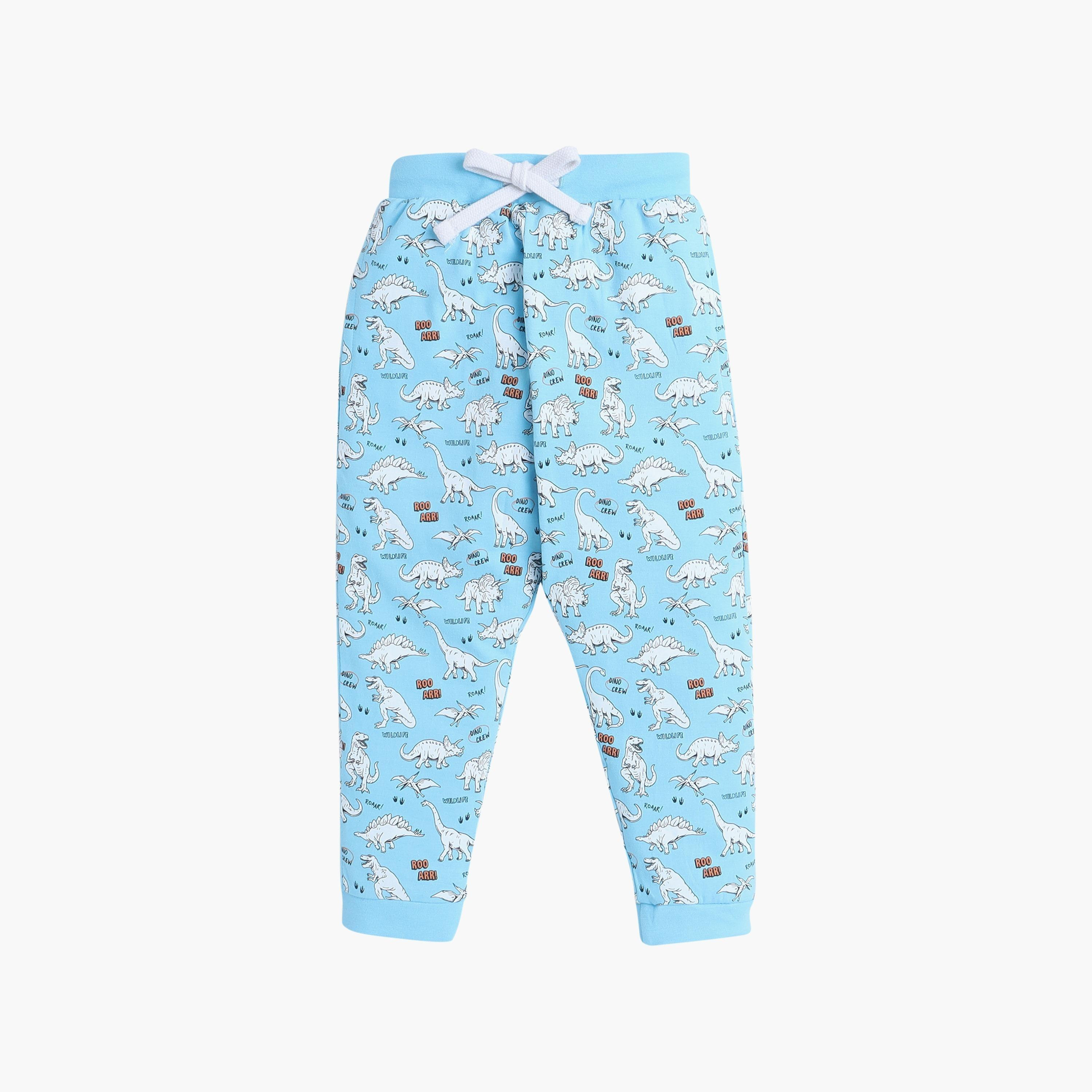 تي شيرت مطبوع بأكمام قصيرة مكون من قطعتين مع بنطال رياضي من فيكتور اند جين-boys-clothing-nightwear-image-3