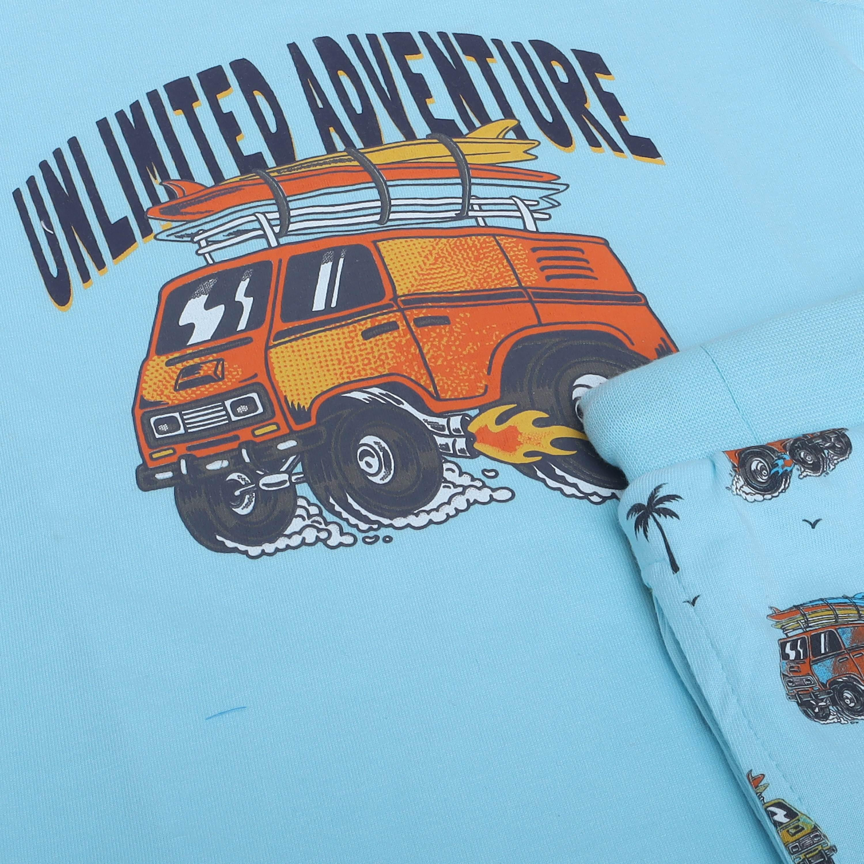Victor and Jane 2-Piece Printed Short Sleeves T-Shirt with Joggers-boys-clothing-nightwear-image-4