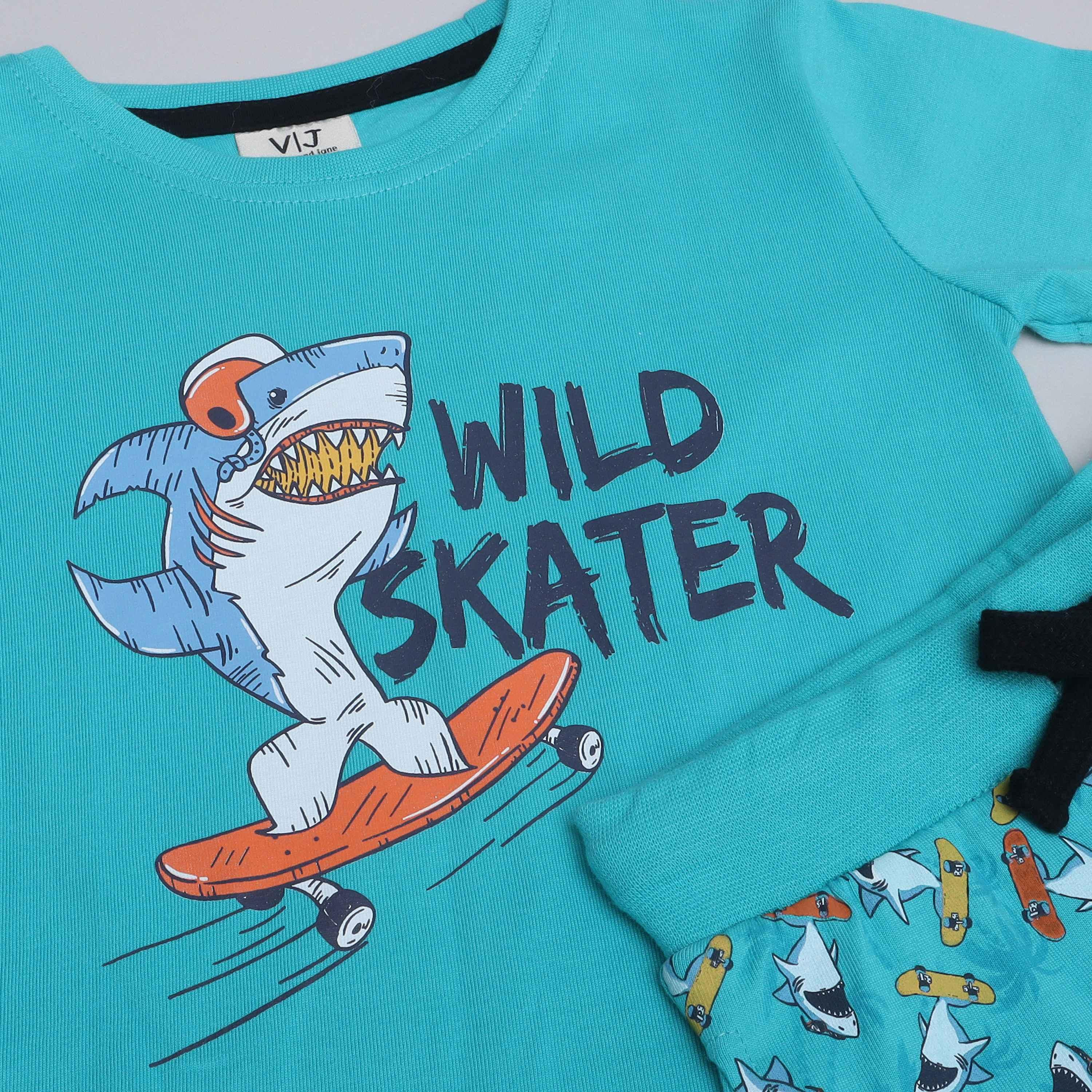 Victor and Jane 2-Piece Printed Short Sleeves T-Shirt with Joggers-boys-clothing-nightwear-image-2