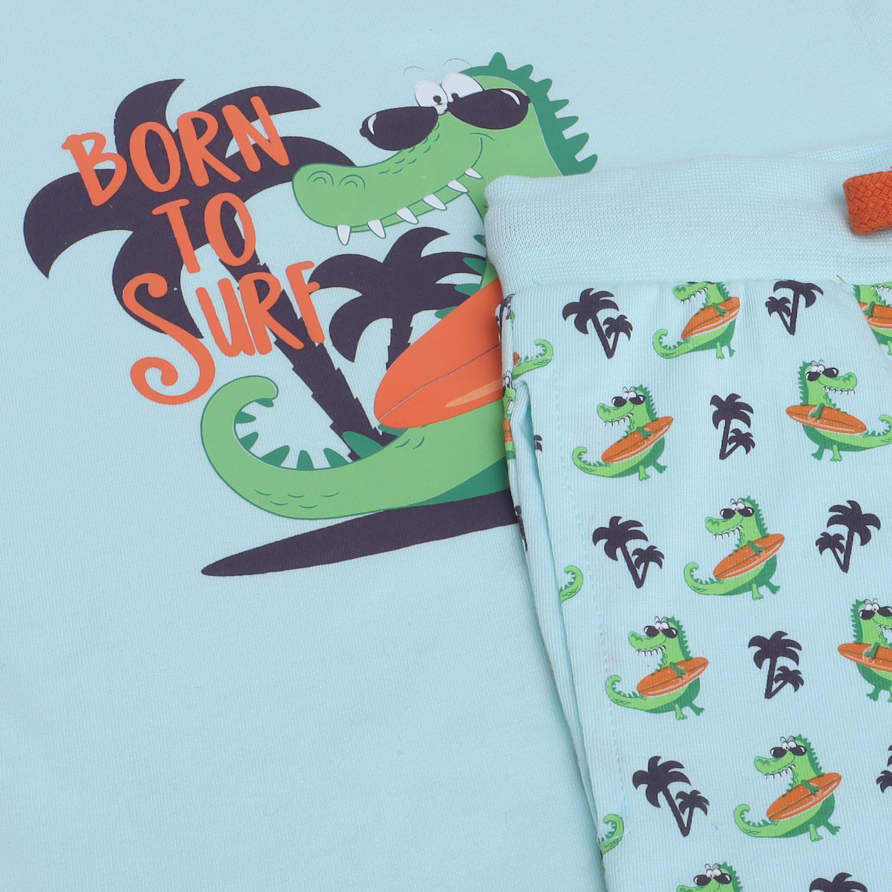 Victor and Jane 2-Piece Printed Short Sleeves T-Shirt with Shorts-boys-clothing-nightwear-image-4