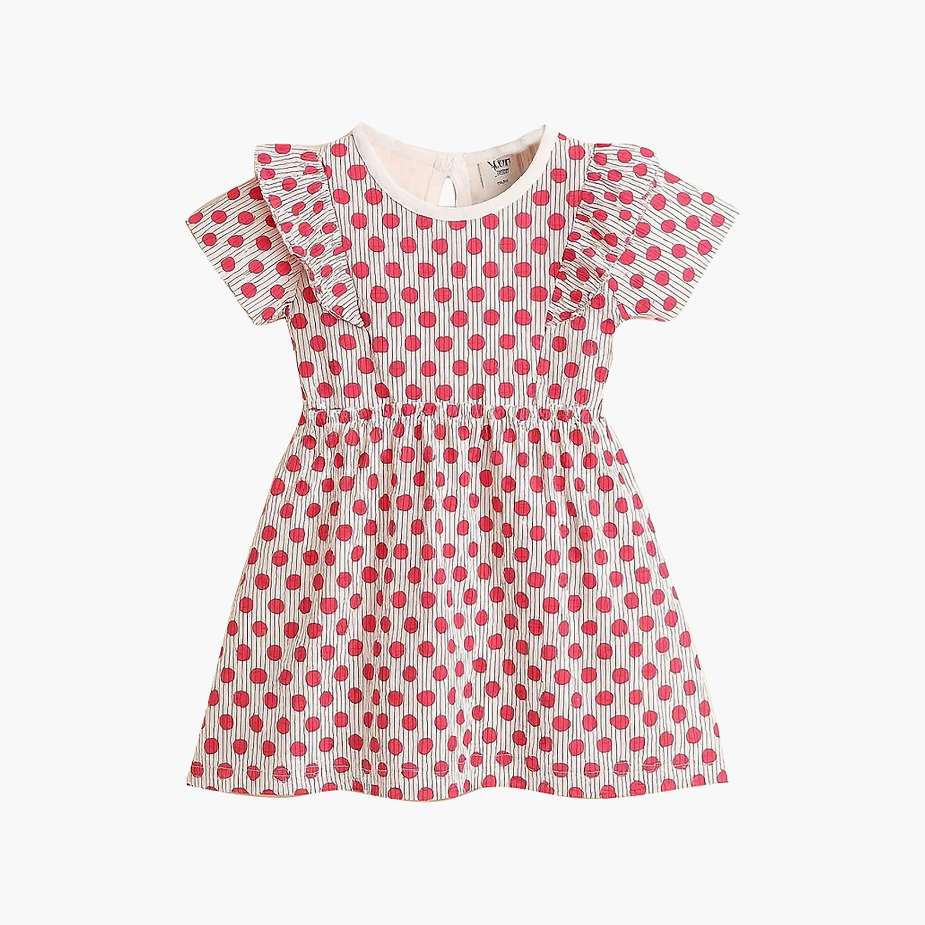 Victor and Jane 2-Piece Short Sleeves Printed Ruffle Dress Set-girls-clothing-winterwear-dresses-image-7