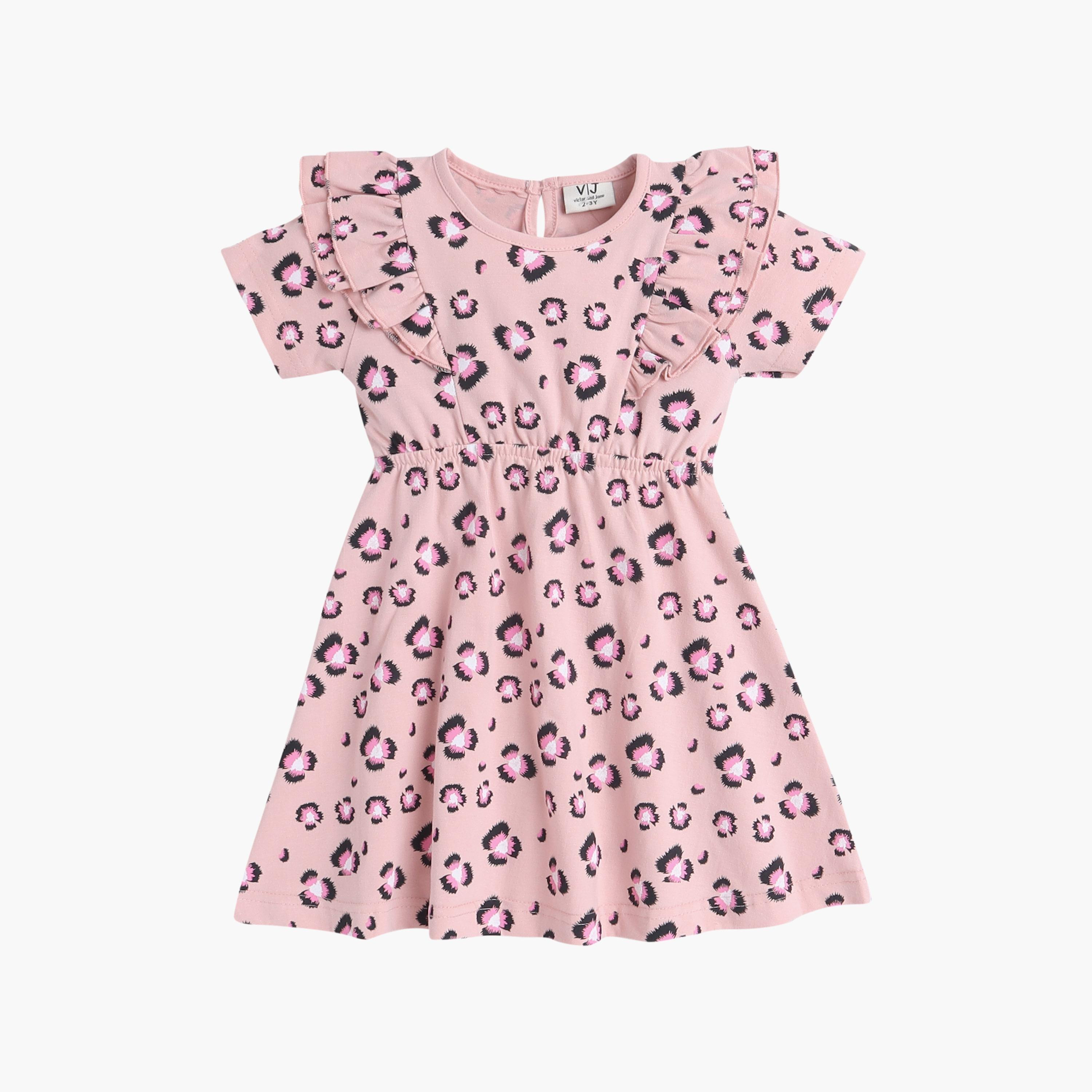 Victor and Jane 2-Piece Floral Printed Short Sleeves Dresses-girls-clothing-multipacks-image-3