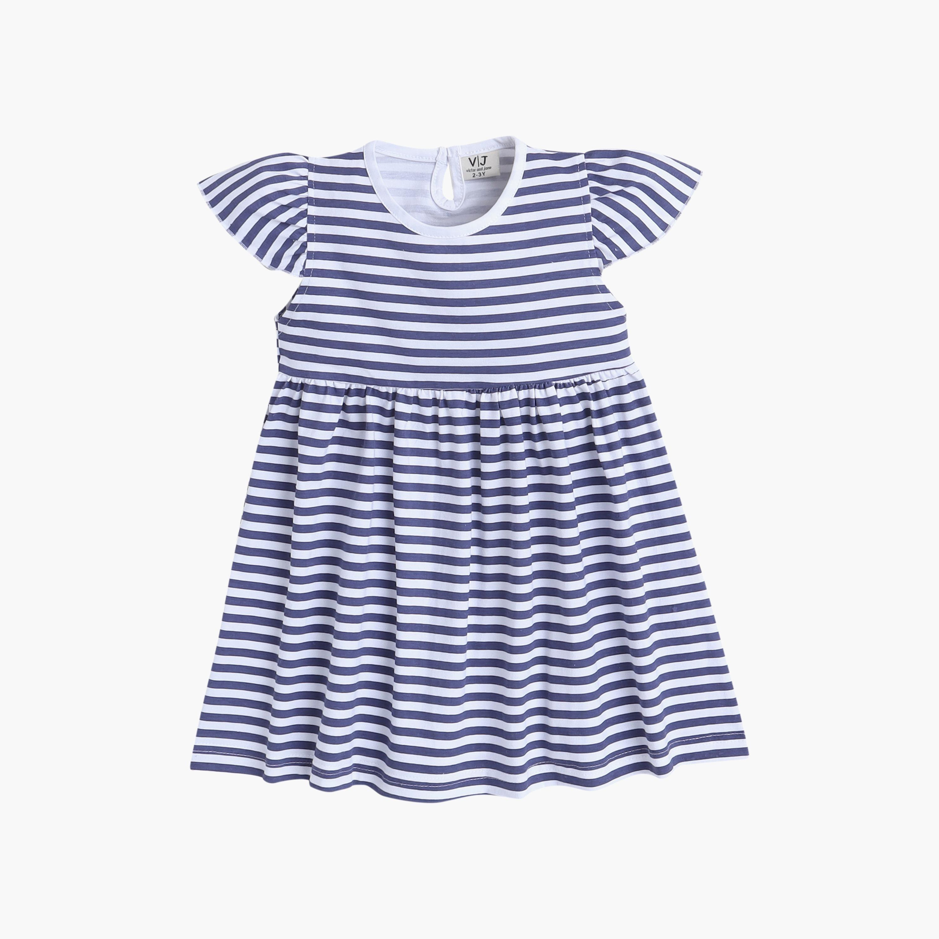 فستانان من قطعتين بطبعة زهور وأكمام قصيرة من فيكتور اند جين-girls-clothing-multipacks-image-4