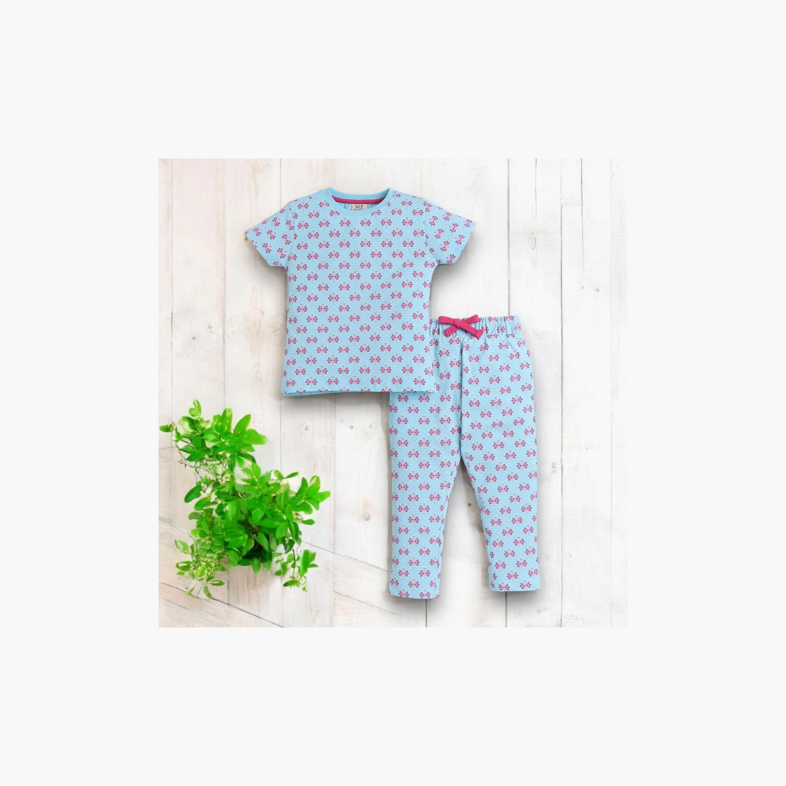 Victor and Jane 2-Piece Printed Short Sleeves T-Shirt with Joggers-girls-clothing-nightwear-image-5