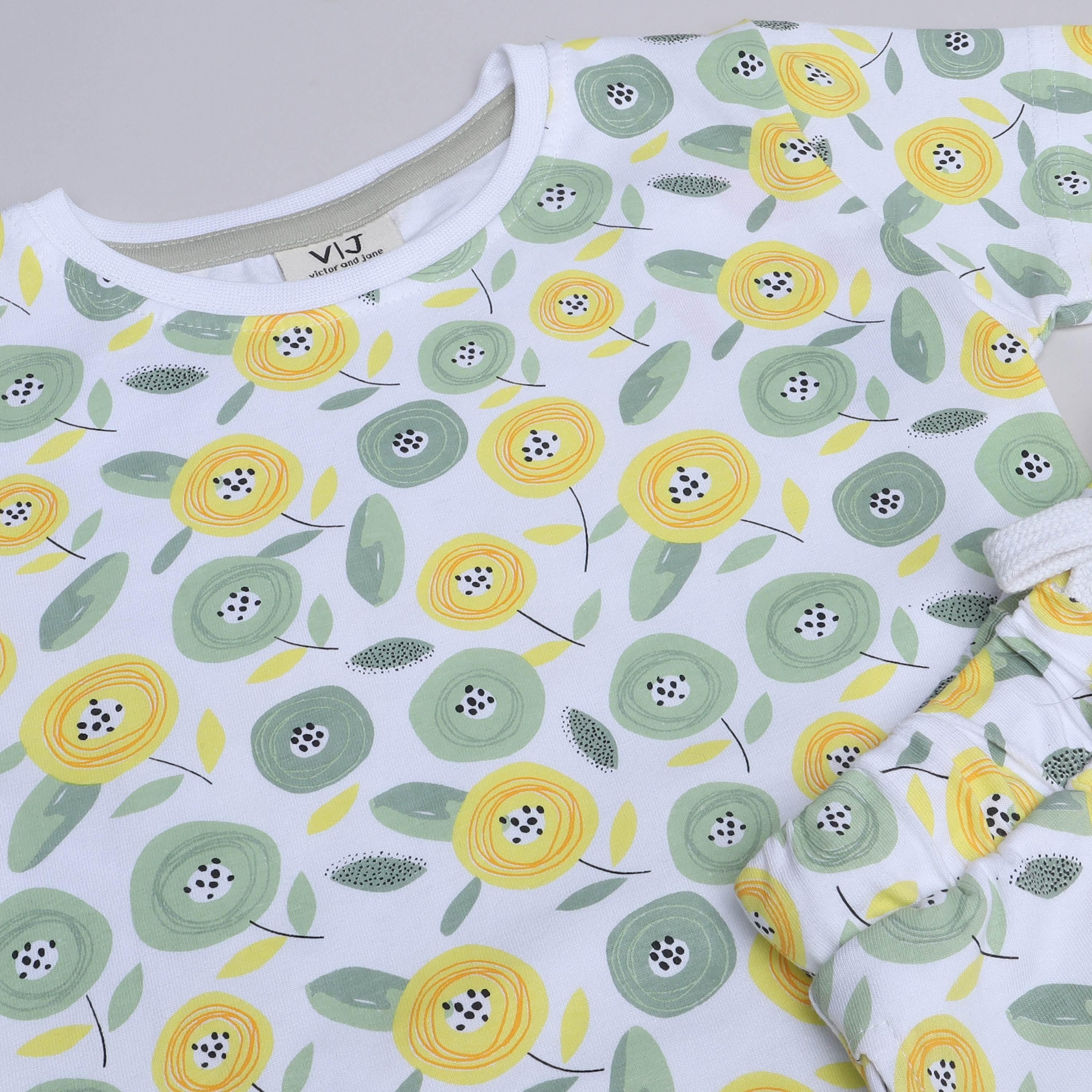 تي شيرت مطبوع بأكمام قصيرة مكون من قطعتين مع شورت من فيكتور اند جين-baby-girls-clothing-nightwear-pyjamasets-image-2