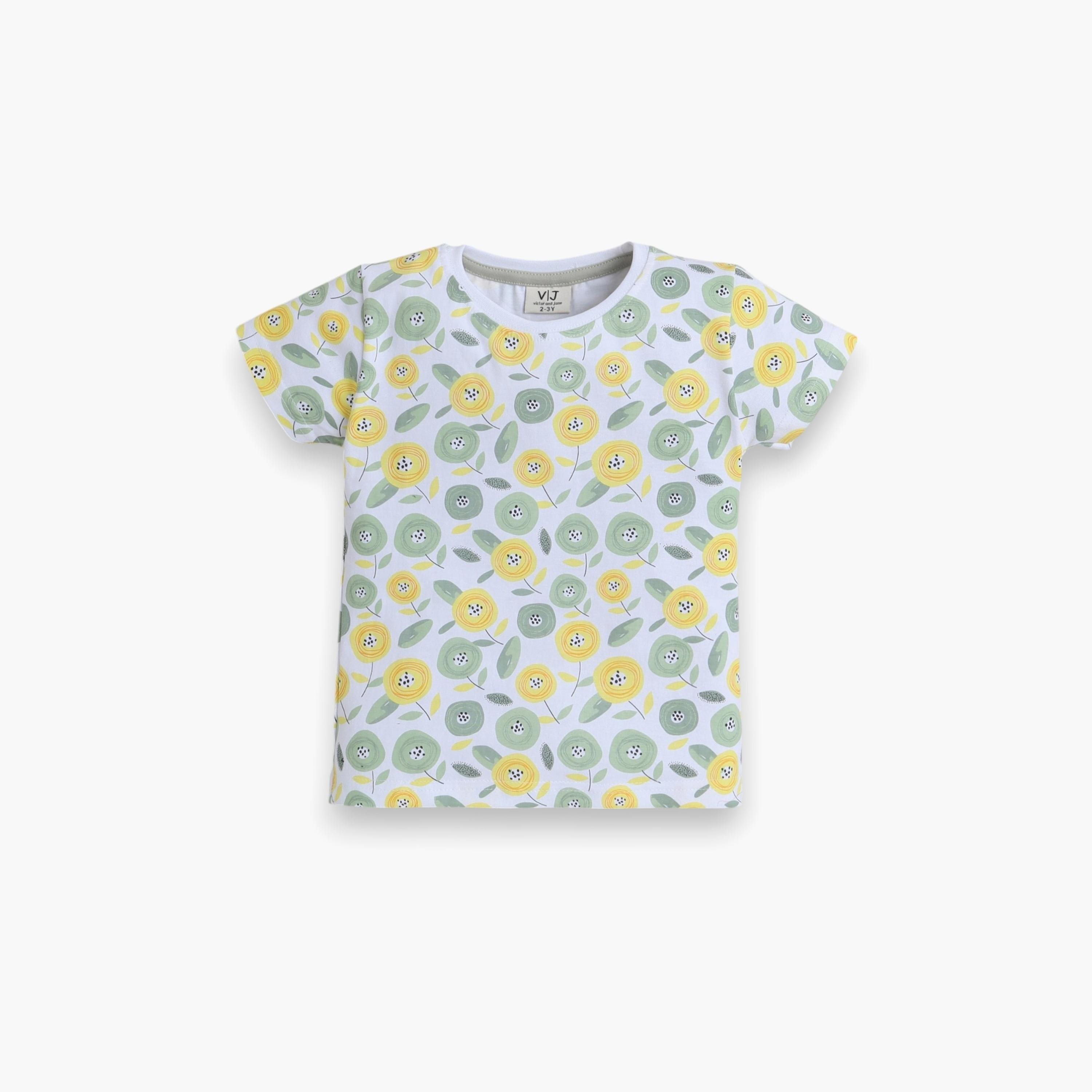 Victor and Jane 2-Piece Printed Short Sleeves T-Shirt with Shorts-baby-girls-clothing-nightwear-pyjamasets-image-3
