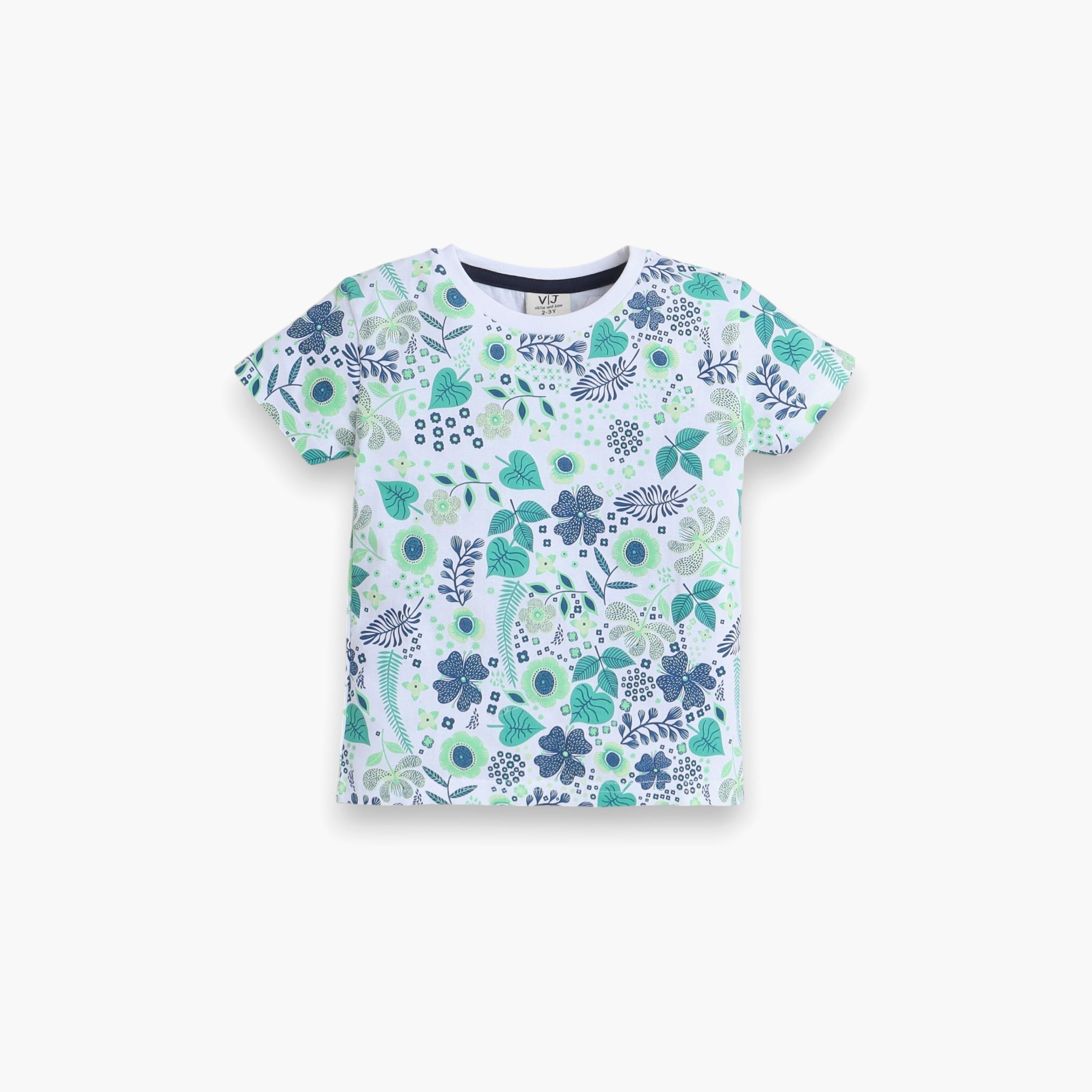 Victor and Jane 2-Piece Printed Short Sleeves T-Shirt with Shorts-baby-girls-clothing-nightwear-pyjamasets-image-3