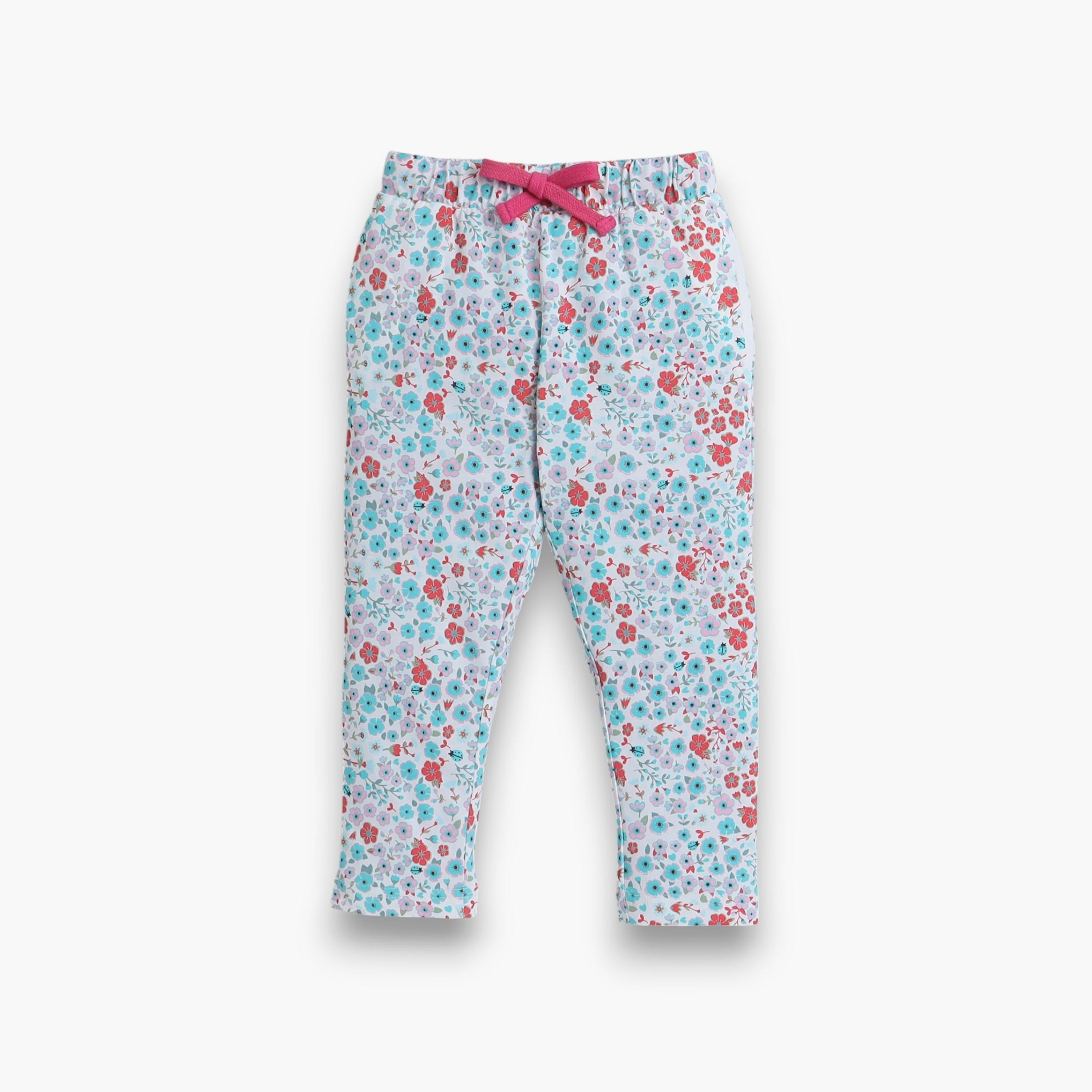 Victor and Jane 2-Piece Floral Printed Short Sleeves T-Shirt with Joggers-girls-clothing-nightwear-image-4