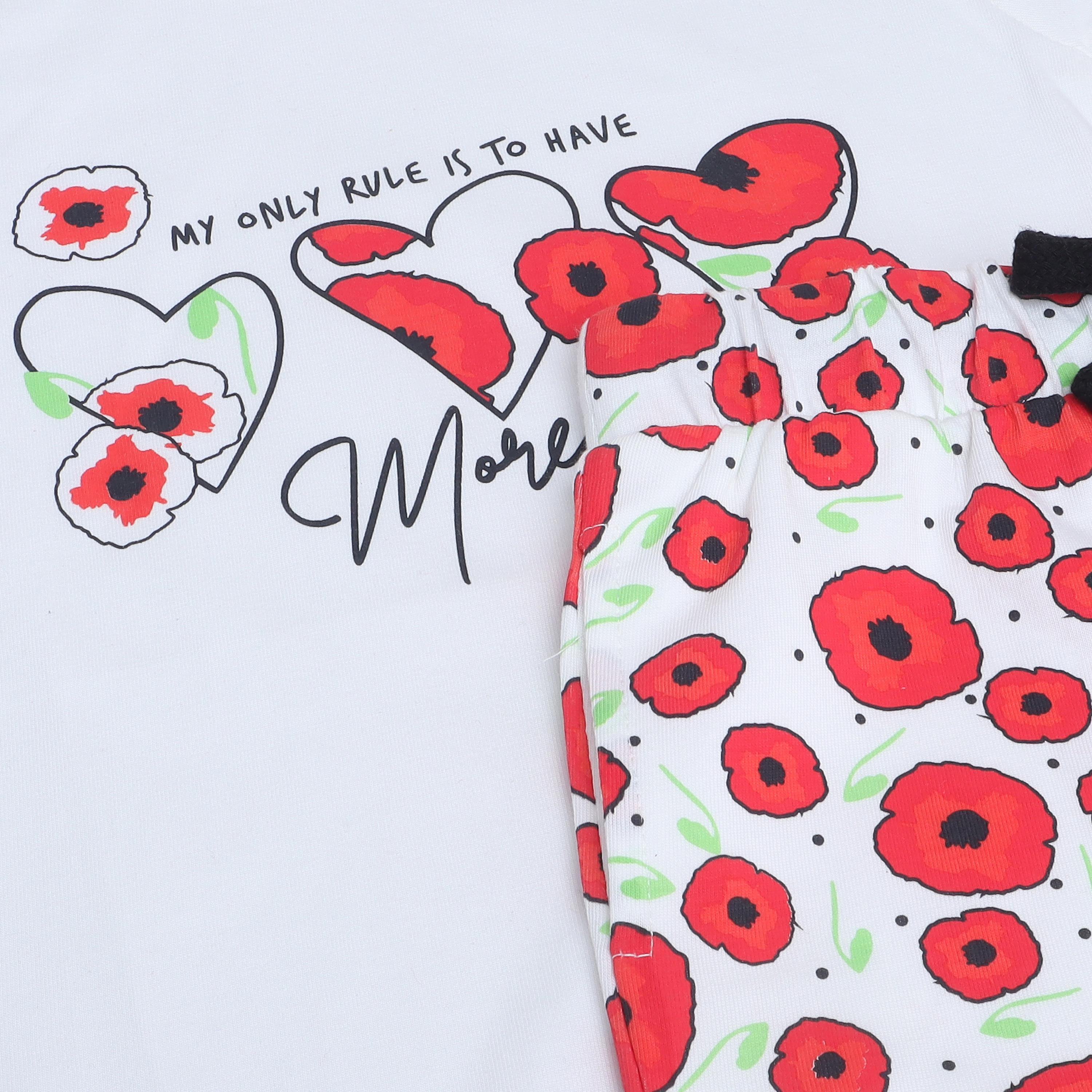 Victor and Jane 2-Piece Printed Short Sleeves T-Shirt with Shorts-baby-girls-clothing-nightwear-pyjamasets-image-2