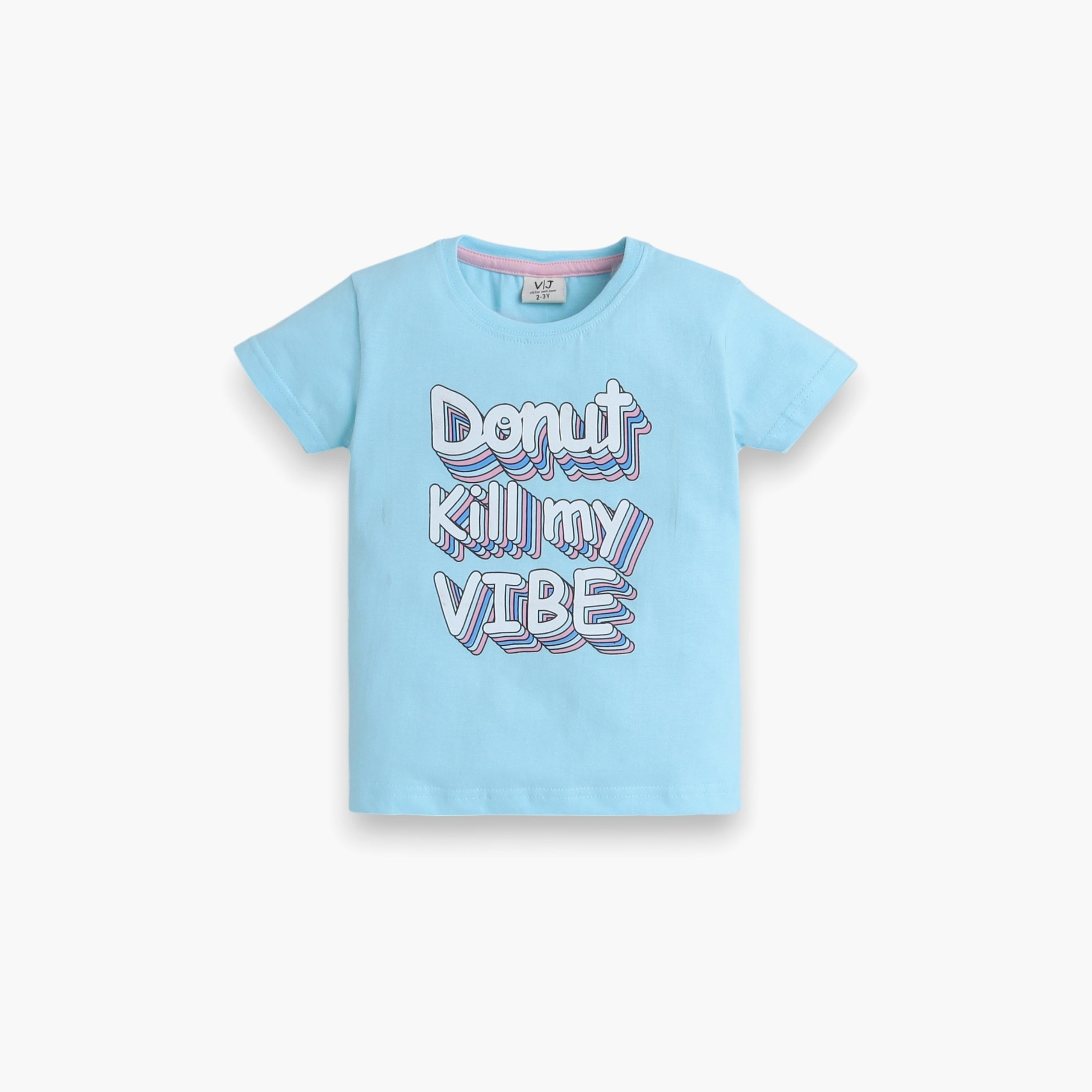 Victor and Jane 2-Piece Printed Short Sleeves T-Shirt with Shorts-girls-clothing-nightwear-image-3