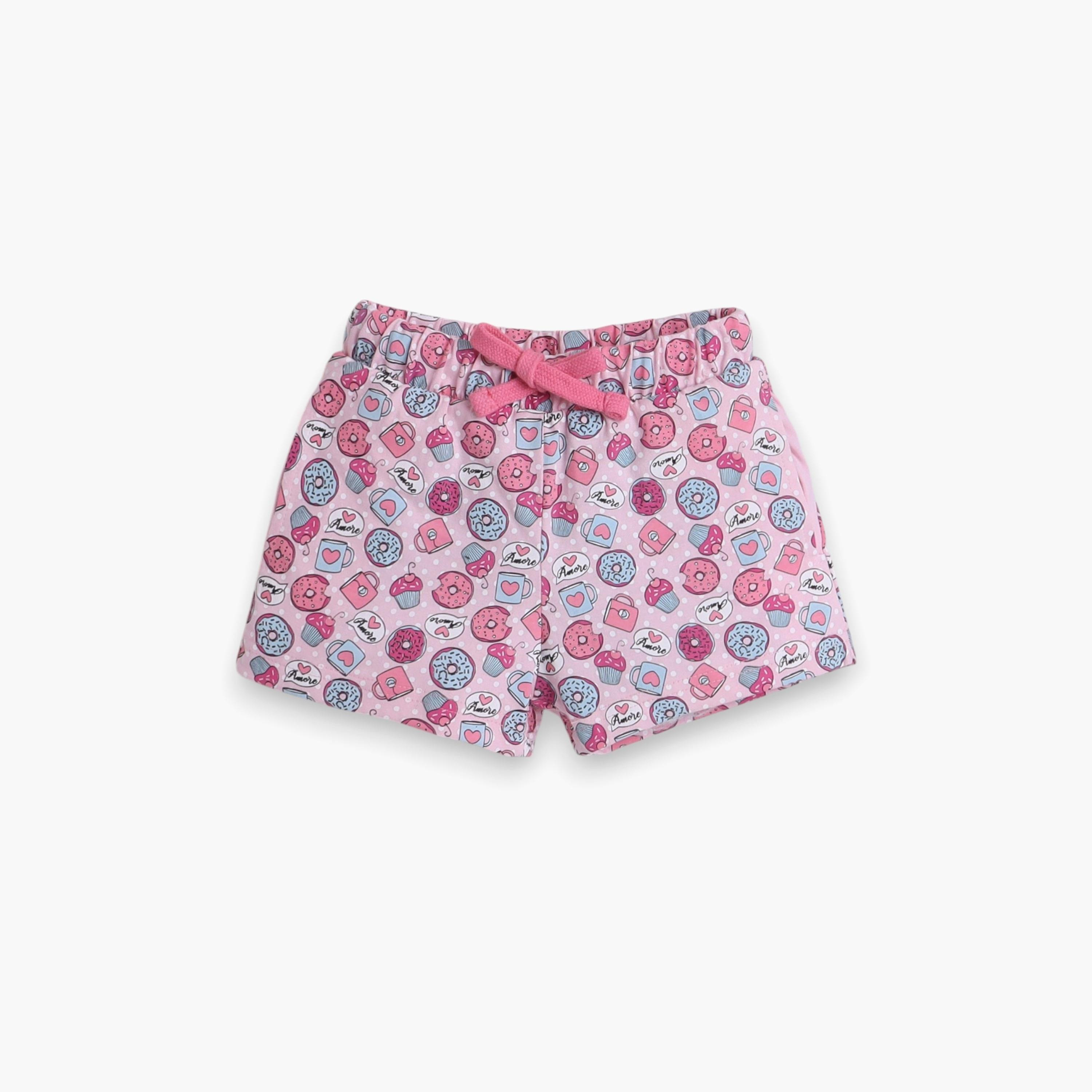 Victor and Jane 2-Piece Printed Short Sleeves T-Shirt with Shorts-girls-clothing-nightwear-image-4