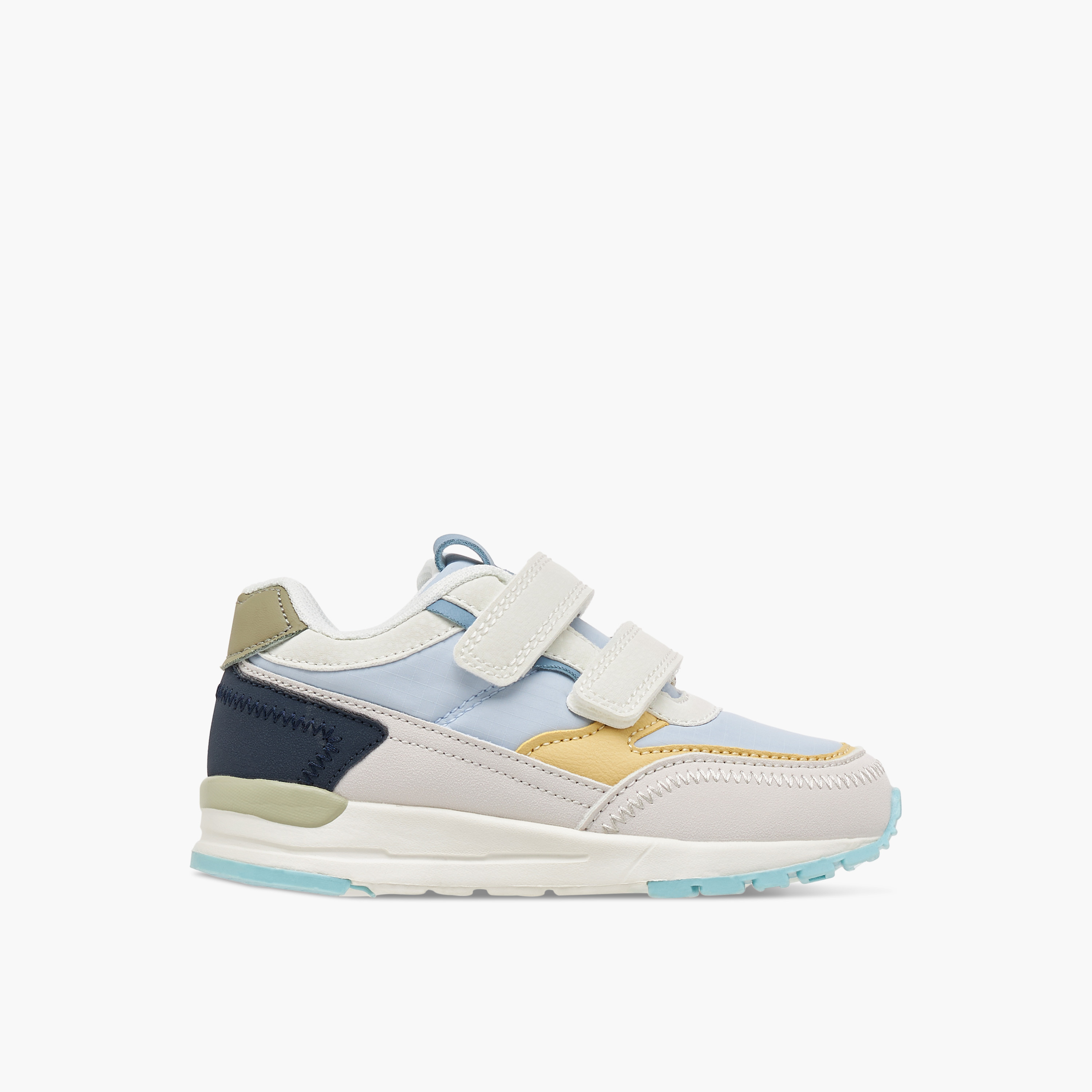 Juniors Colourblock Sneakers with Hook and Loop Closure-boys-shoes-sneakers-image-3