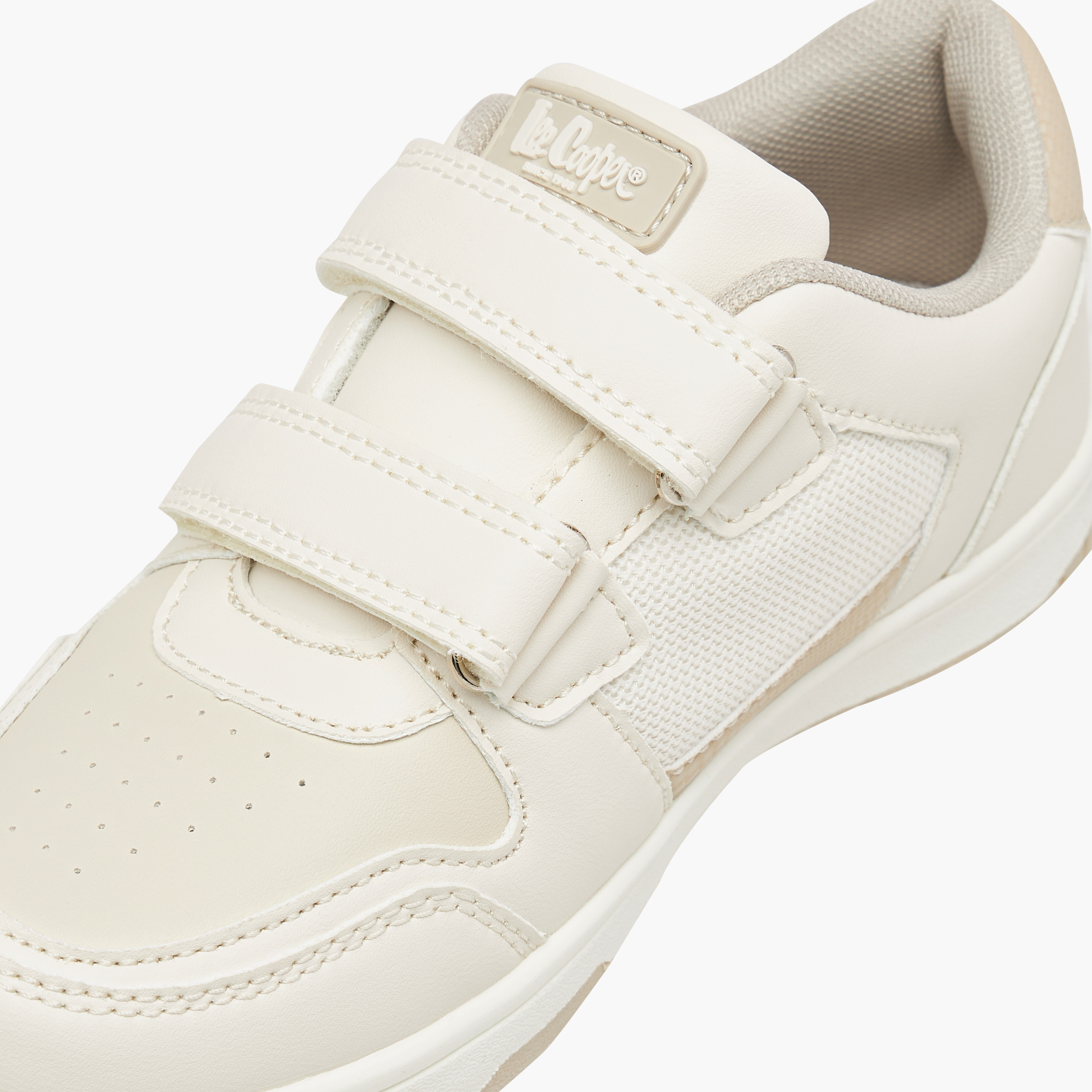 Lee Cooper Kids' Logo Applique Sneakers with Hook and Loop Closure-boys-shoes-sneakers-image-4