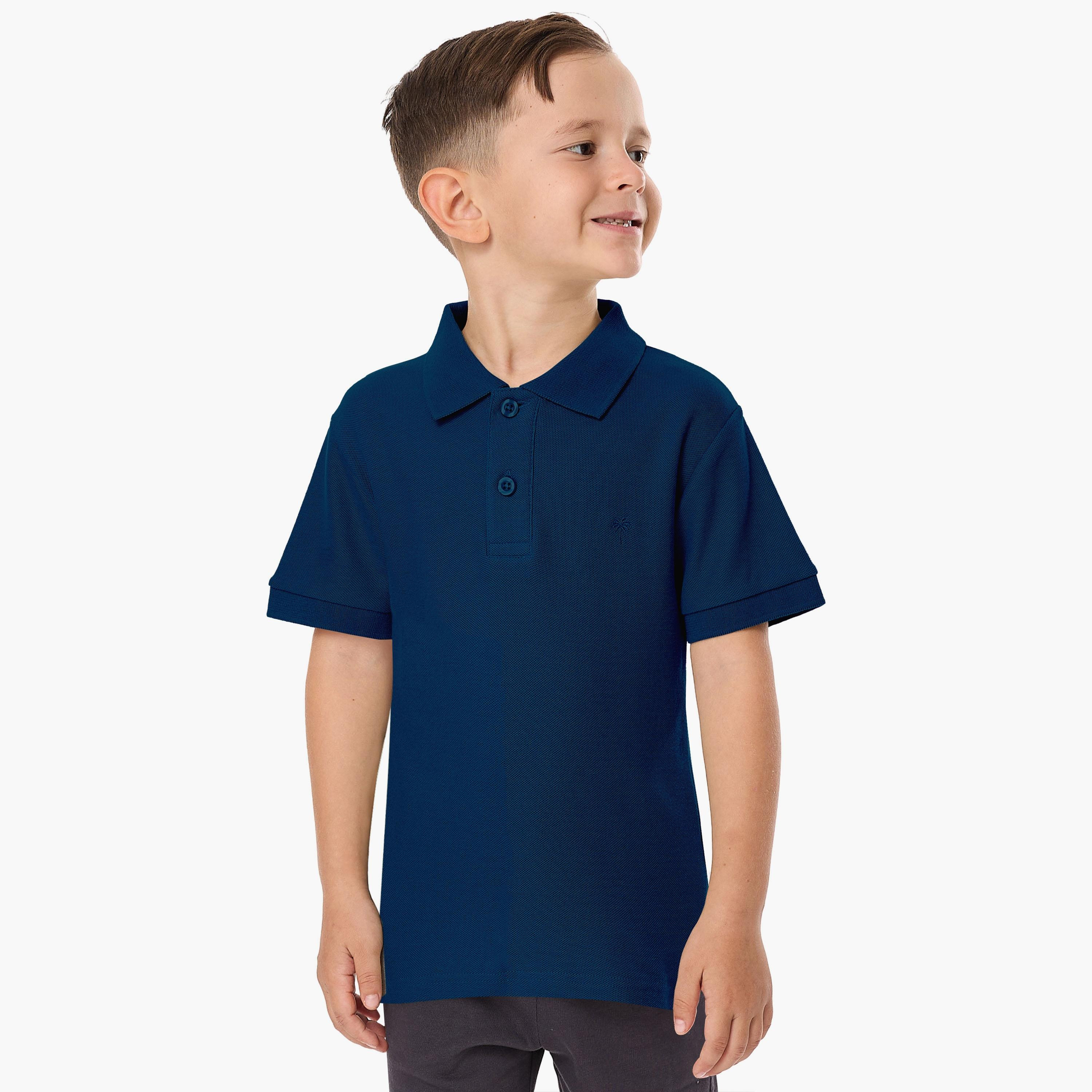 Victor and Jane Solid Short Sleeves Polo T-Shirt-boys-clothing-tshirtsandpolos-image-1