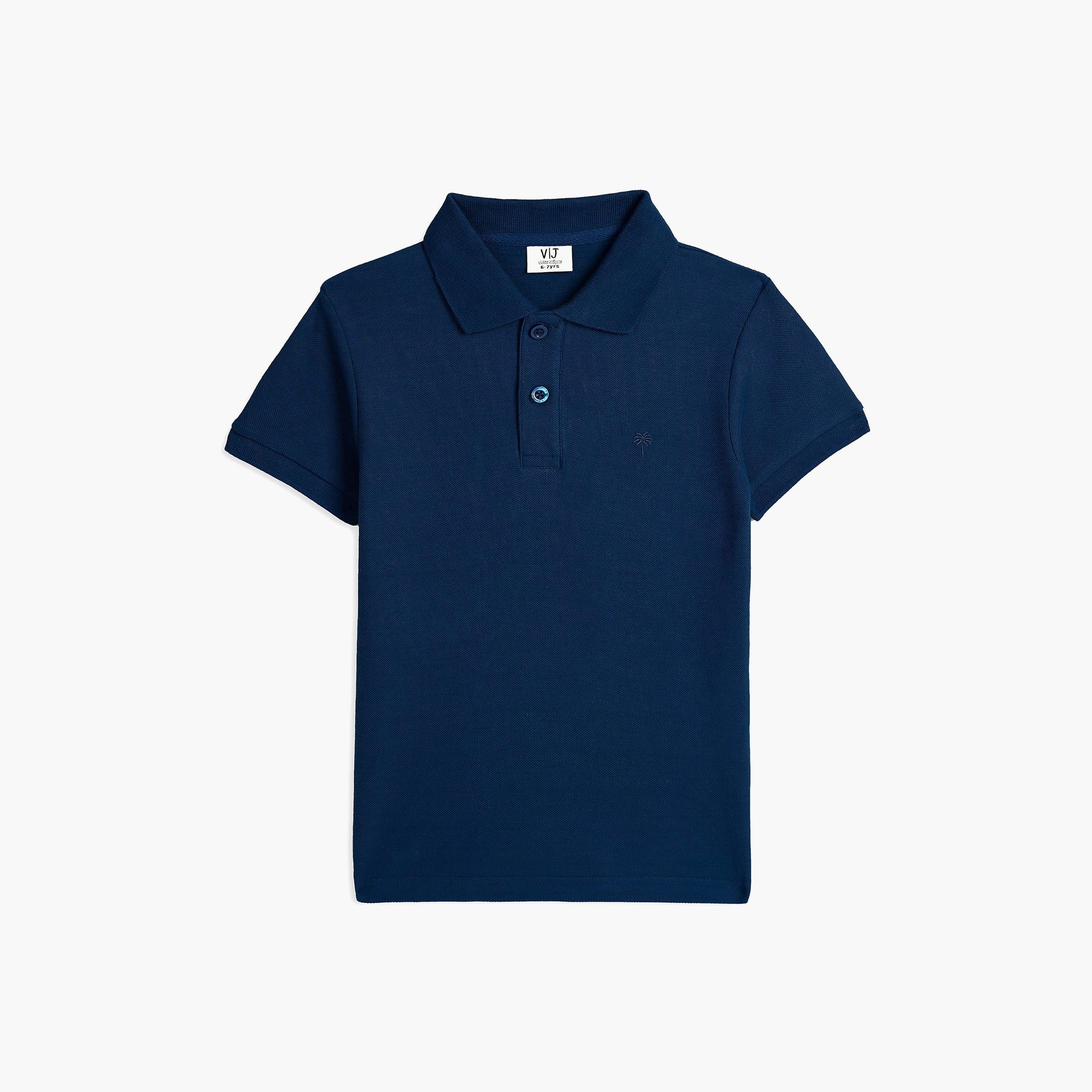 Victor and Jane Solid Short Sleeves Polo T-Shirt-boys-clothing-tshirtsandpolos-image-2