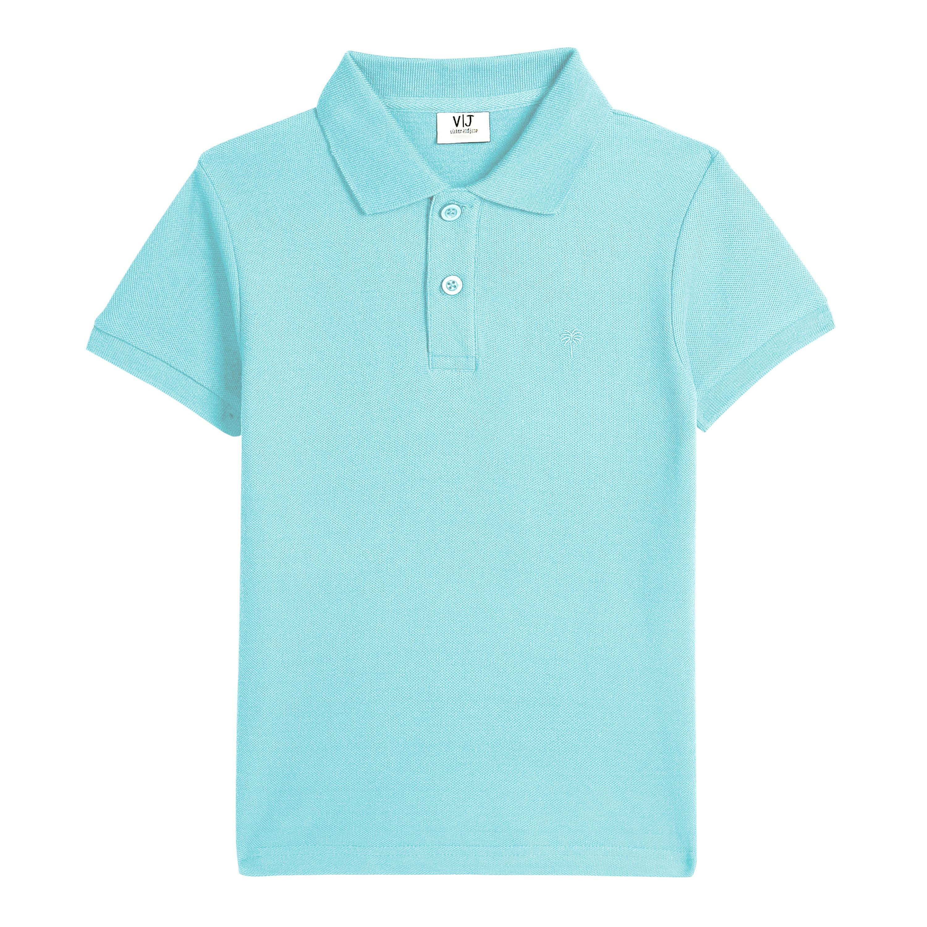 تي شيرت بولو سادة بأكمام قصيرة من فيكتور اند جين-boys-clothing-tshirtsandpolos-image-4