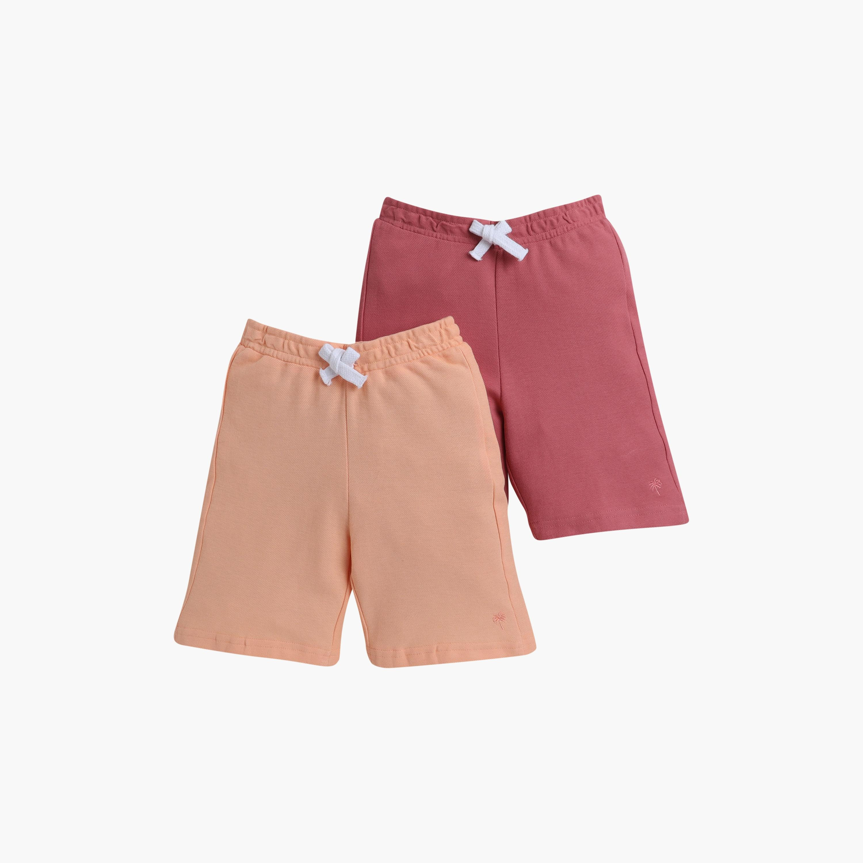 Victor and Jane 2-Piece Solid Elasticated Shorts-boys-clothing-bottoms-shorts-image-1